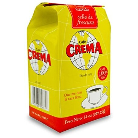 Cafe Crema Ground Puerto Rican Coffee, 14 Ounce Bag (6 Bags)