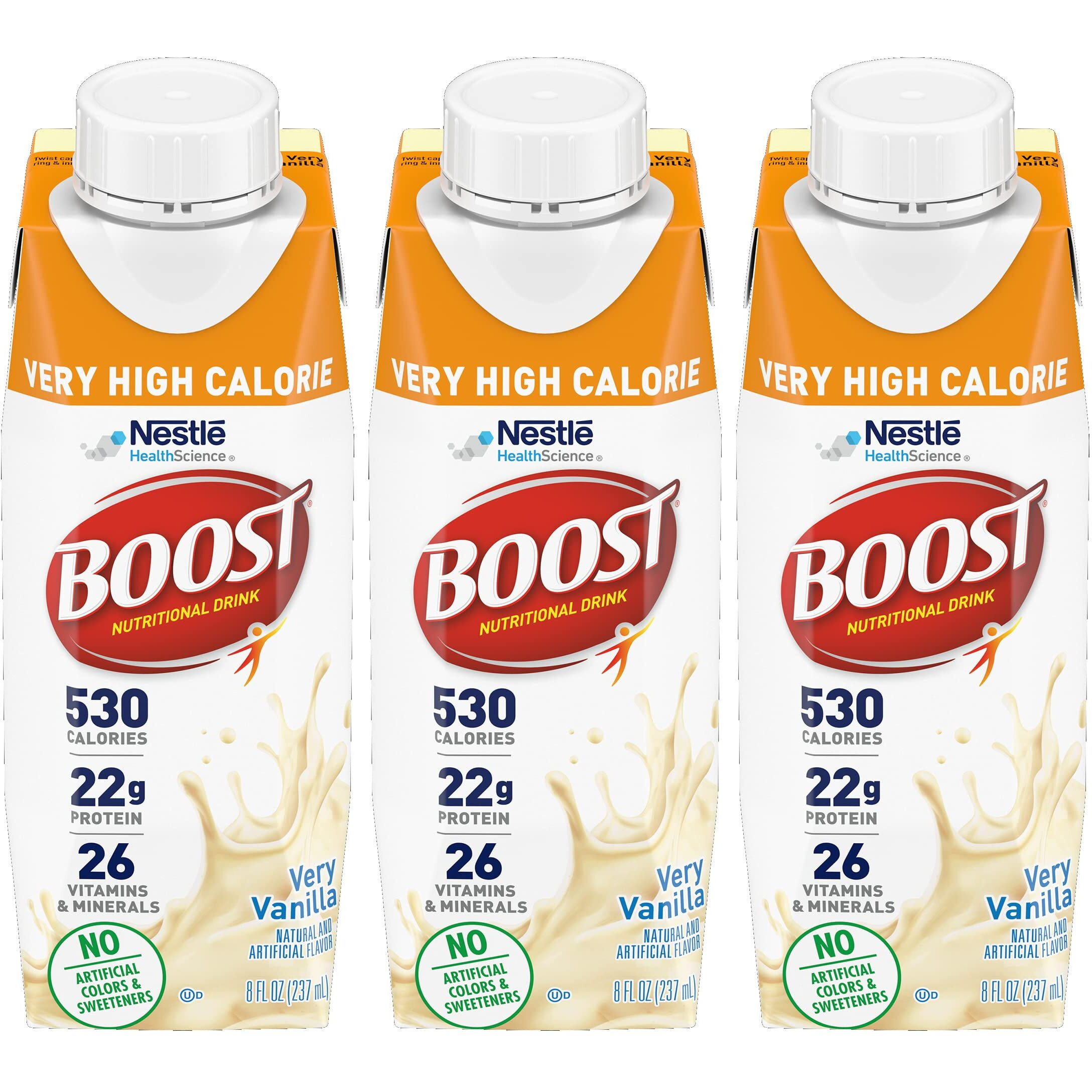 Boost Very High Calorie Nutritional Drink Vanilla 8 Fl Oz (Pack Of 3)