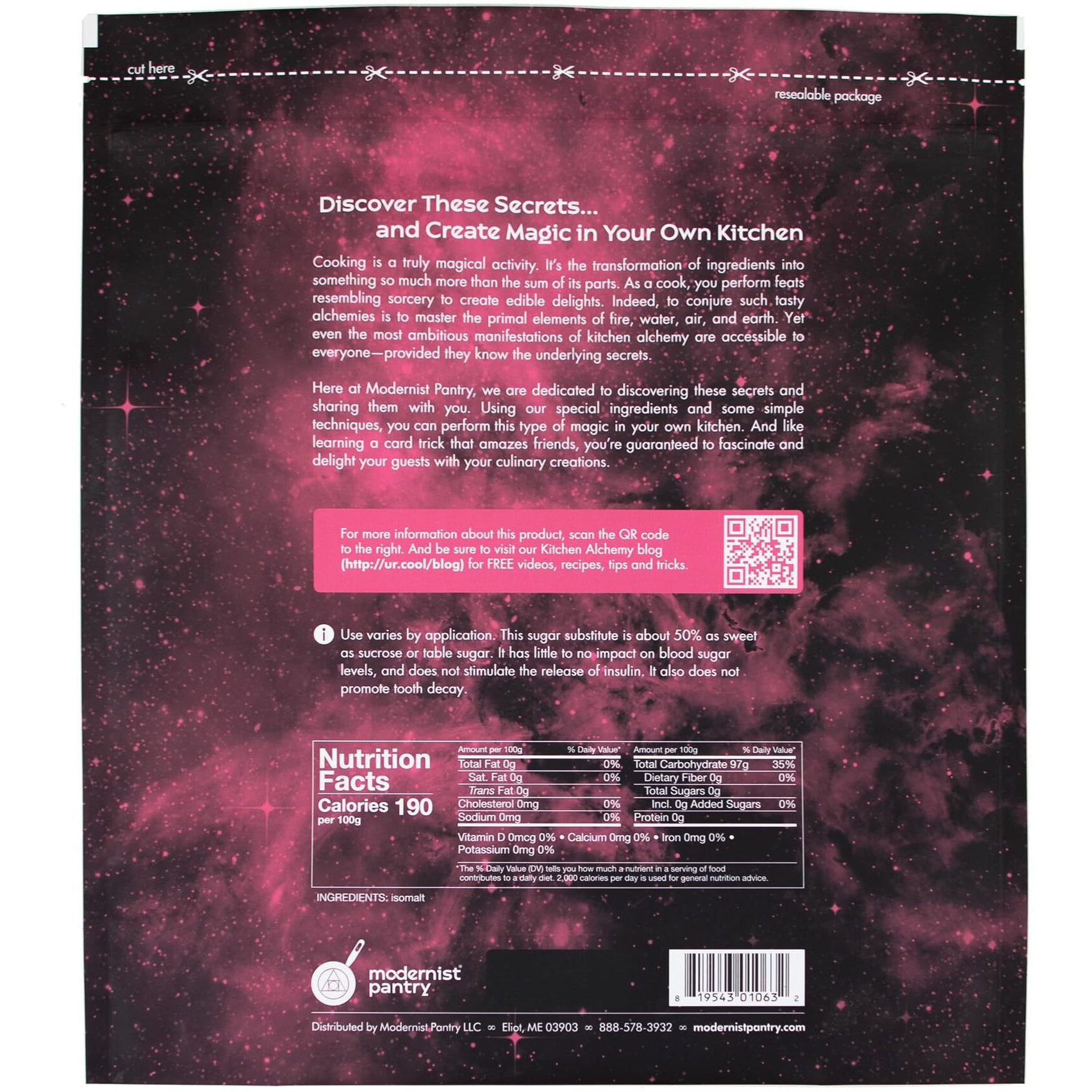 Pure Isomalt  Non-Gmo Vegan Ou Kosher Certified - 1 Kg (2.2 Lbs)