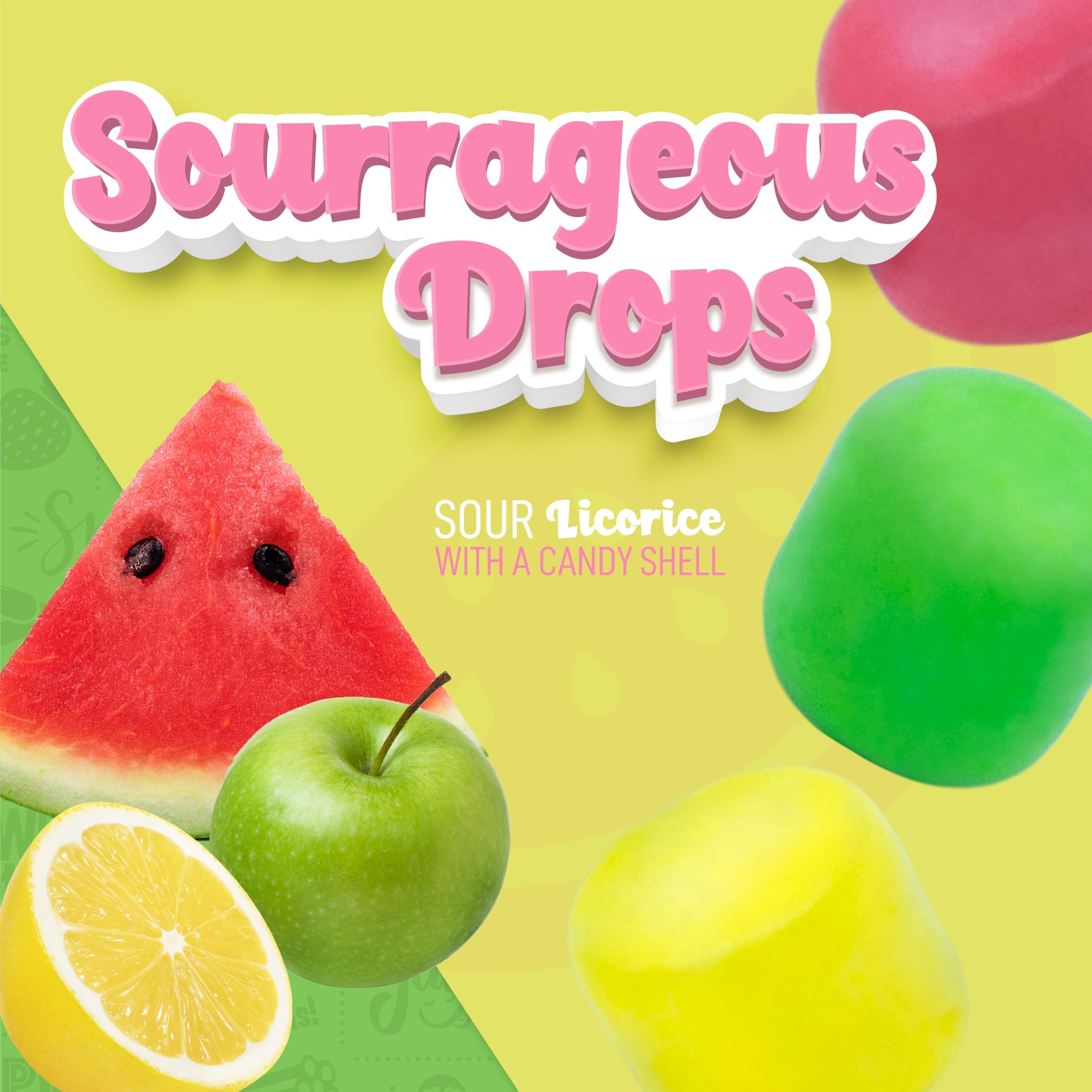 Wiley Wallaby Licorice Candy Drops | Sourrageous And Fruitrageous Drops | 6 Ounce | 4 Pack