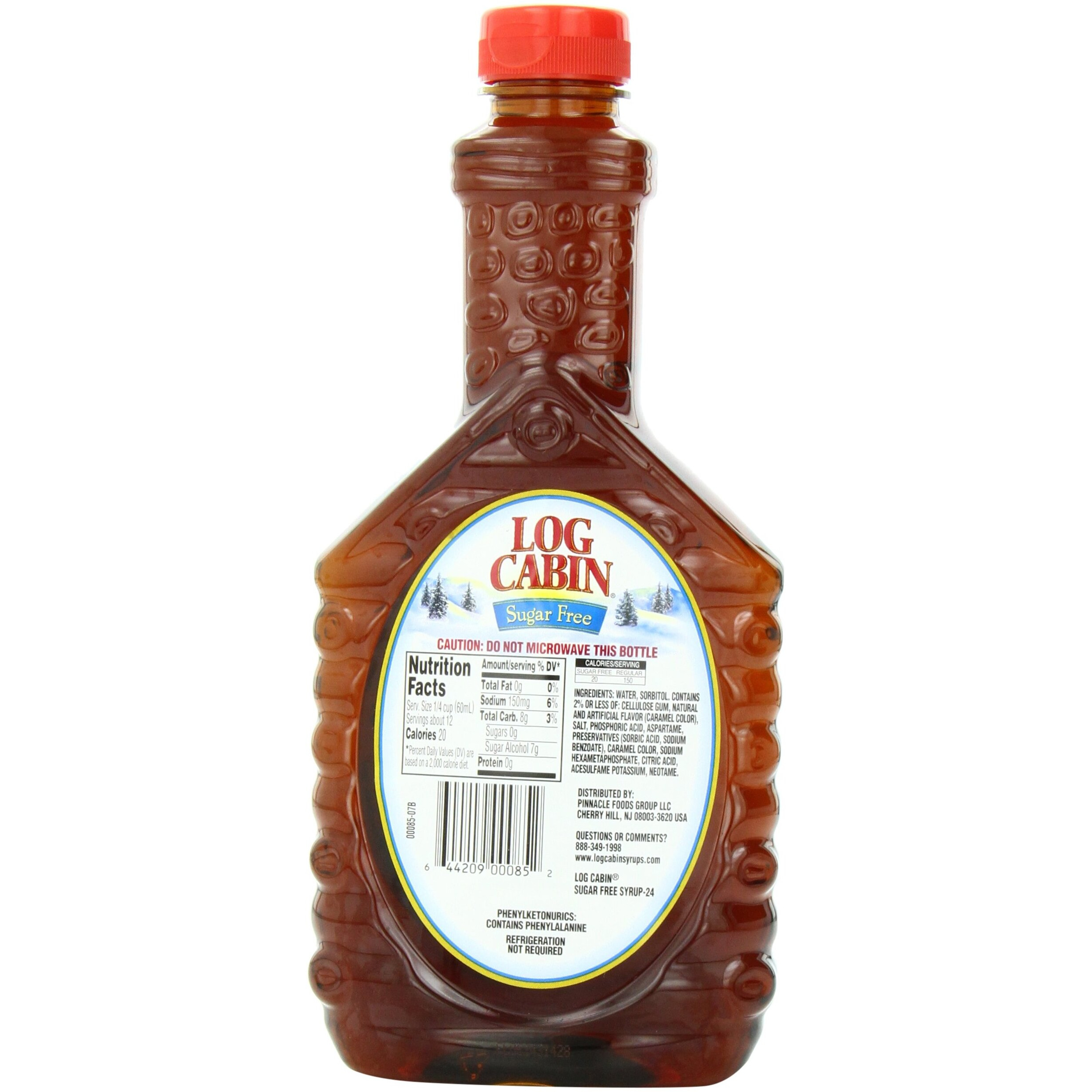 Log Cabin Sugar Free Syrup, 24 Fl Oz (Pack Of 4)
