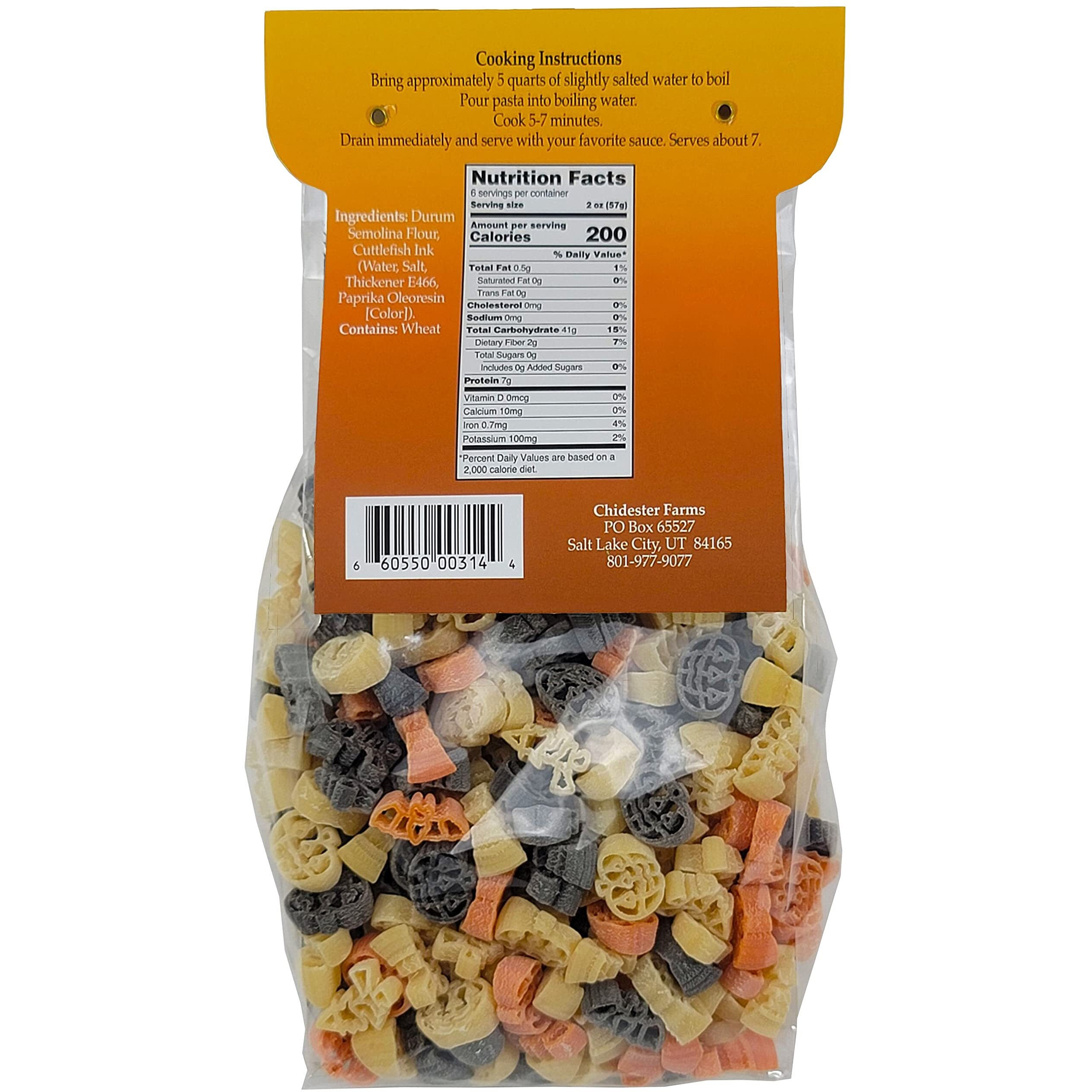 Chidester Farms Halloween Novelty Shape Pasta, 12 Ounce, 2-Pack