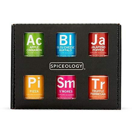 Spiceology - Gourmet Popcorn Seasoning Variety Pack - Flavors Included Bleu Cheese Buffalo, Apple Cinnamon, Jalapeno Popper, Truffle Parmesan, Smores - Set Of 6