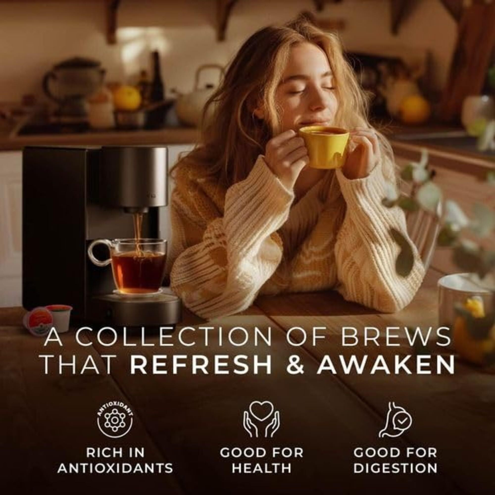 Gya Tea Co Mid-Day Refresh Tea Pods Variety Pack - 4 Flavors Tea K Cups For Keurig - Ceylon, Lemon, Oolong & Earl Grey Keurig Tea Pods For K-Cup Brewing - K Cup Tea Pods For Keurig 2.0 &1.0 Tea Gifts