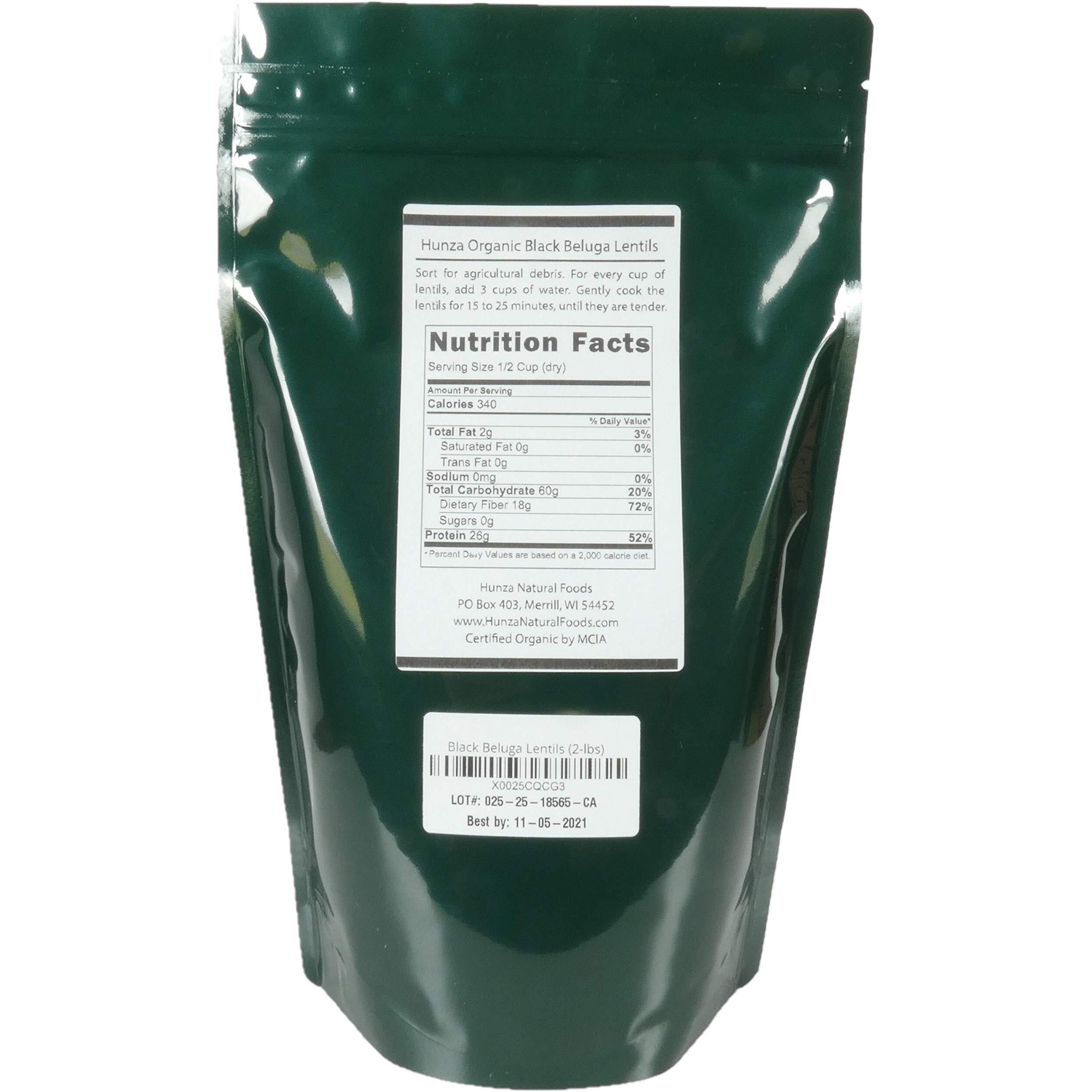 Hunza Organic Black Beluga Lentils (2-Lbs)