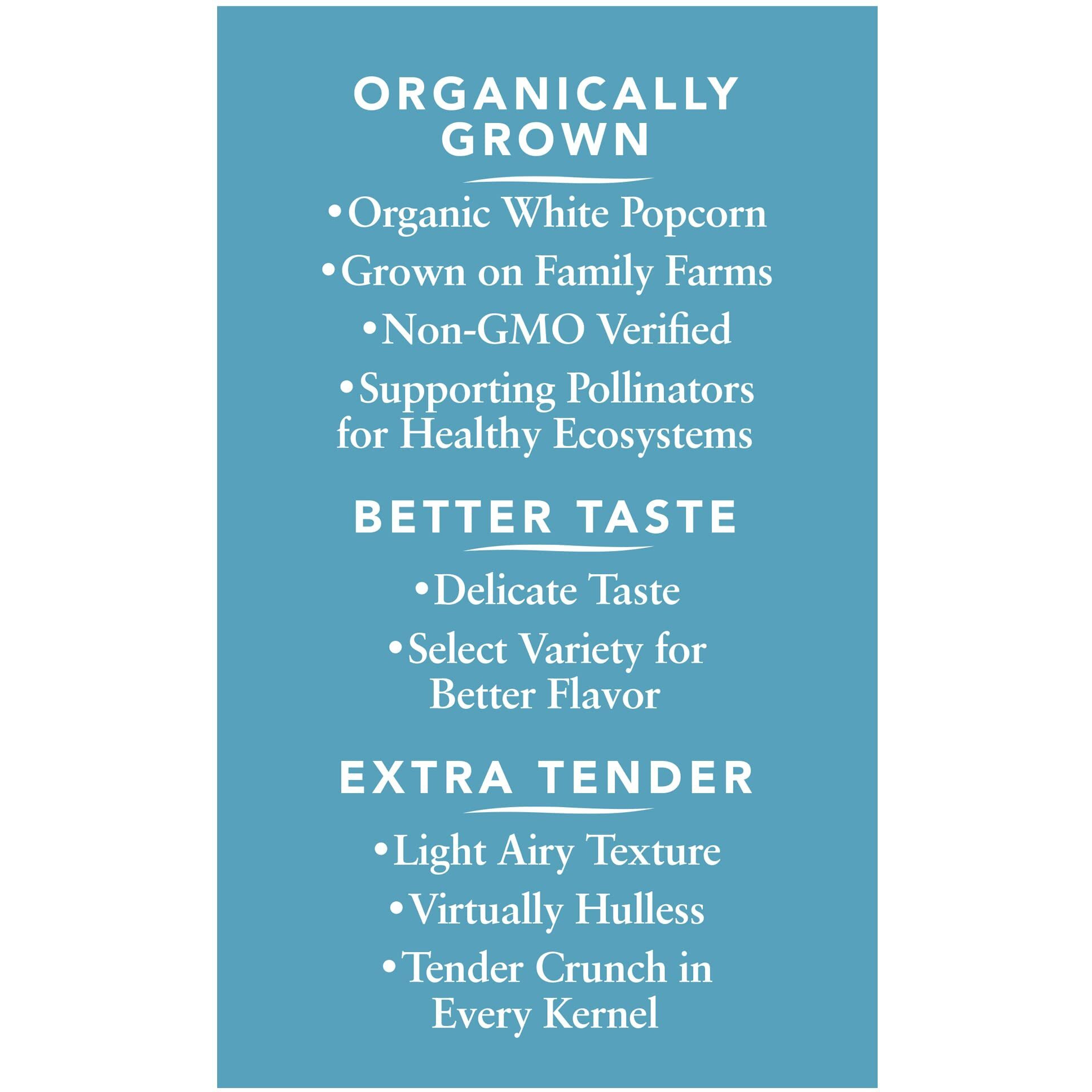 Black Jewell Organic White Popcorn Kernels, Organic Select White, 28.35Oz (Pack Of 2)