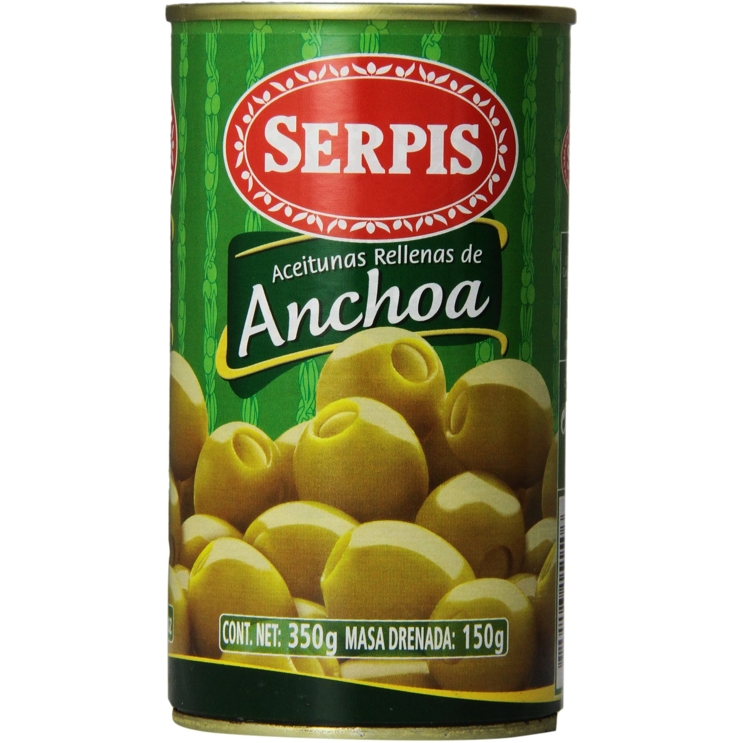 Serpis Olives Stuffed With Anchovies, 12.35 Ounce (Pack Of 6)