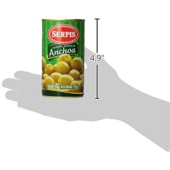 Serpis Olives Stuffed With Anchovies, 12.35 Ounce (Pack Of 6)