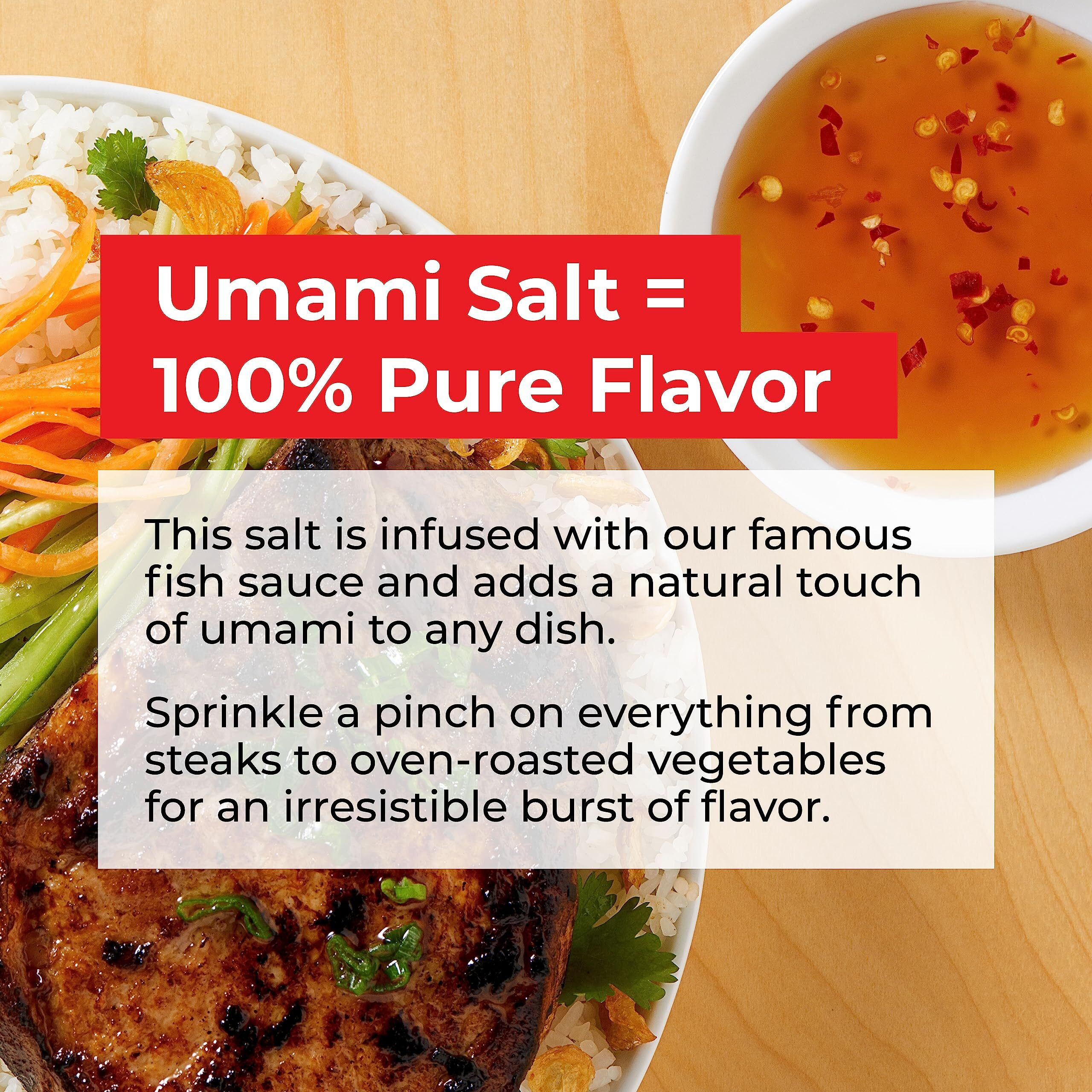 Red Boat Umami Salt | Salt Infused With Premium Fish Sauce | All Natural Handcrafted Seasoning | Keto, Paleo, & Whole 30 Friendly | Gluten And Sugar Free With No Preservatives | 8.8 Oz Bag