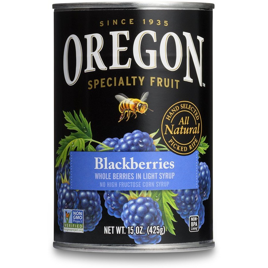 Oregon Fruit Blackberries In Syrup, 15-Ounce Cans (Pack Of 8)