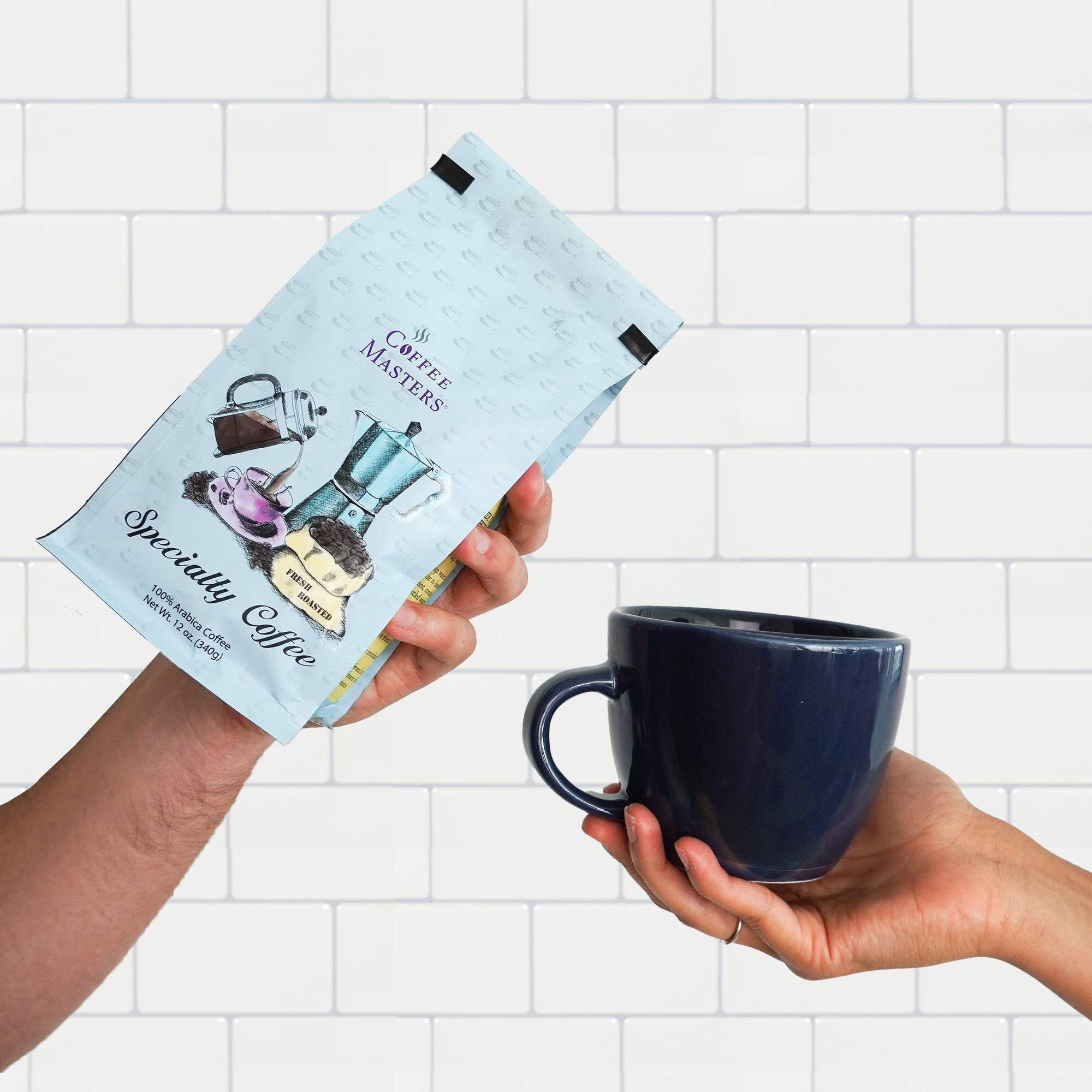 Coffee Masters Flavored Coffee, Dark Chocolate Decadence, Ground, 12-Ounce Bags (Pack Of 4)