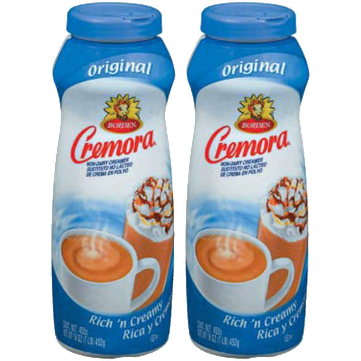Borden Cremora Non- Dairy Powdered Coffee Creamer Original,16 Oz Bottle (Pack Of 2)