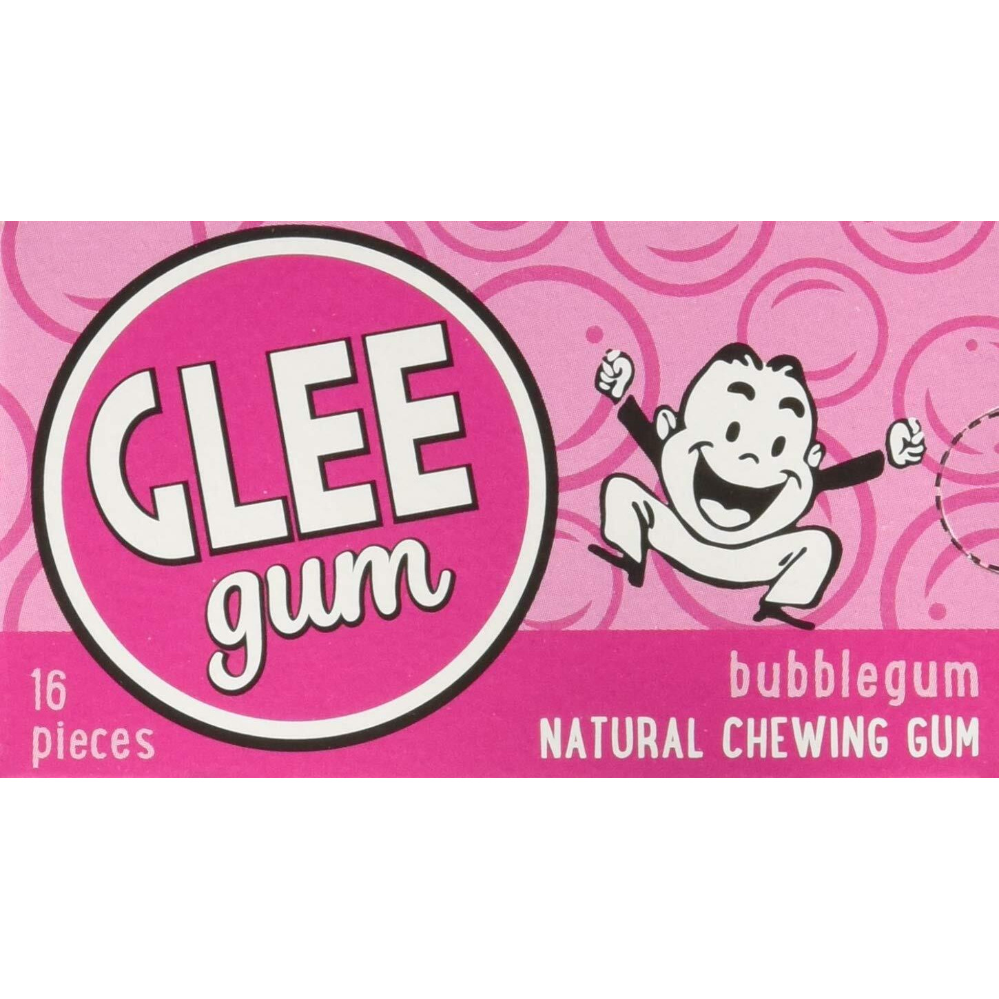 Glee Gum All Natural Bubblegum, Non Gmo Project Verified, Eco Friendly, 16 Piece Box, Pack Of 12