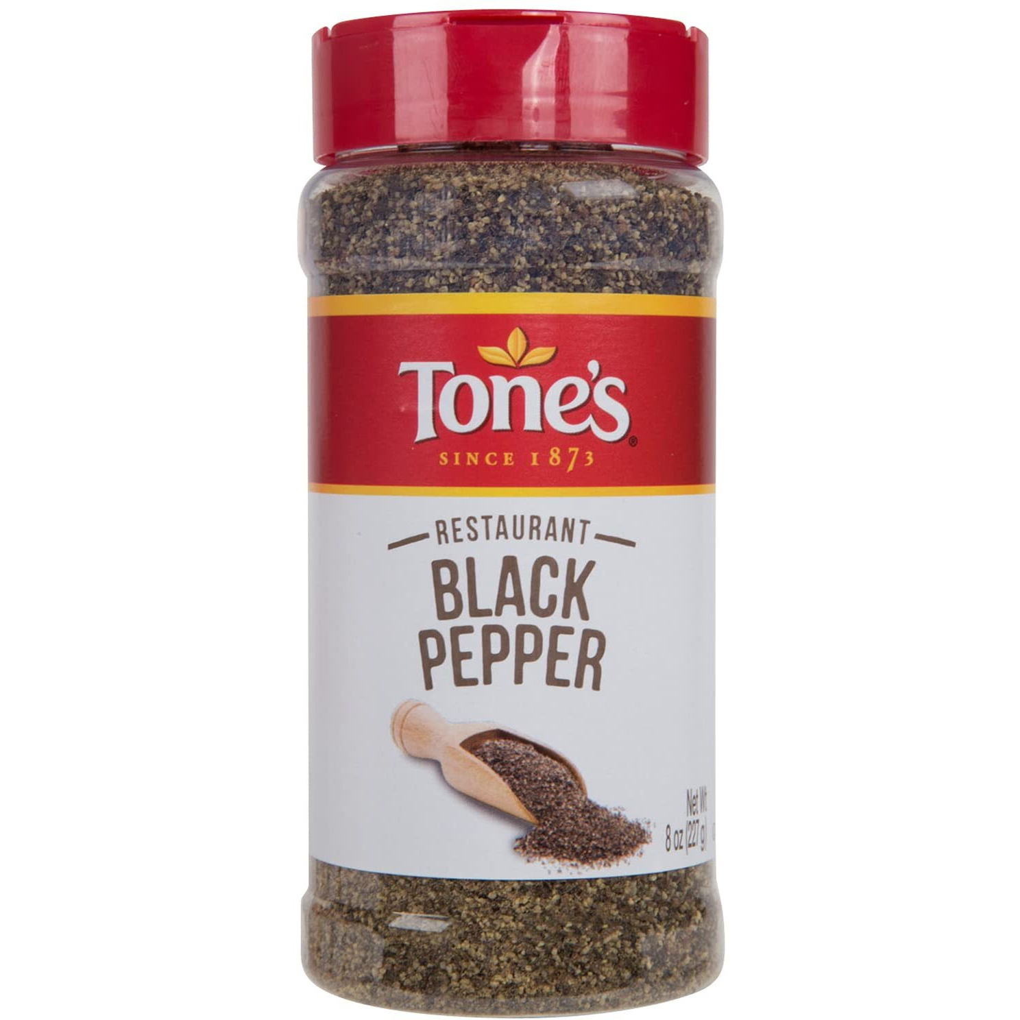 Tone's Restaurant Black Pepper, 8.00 Ounce