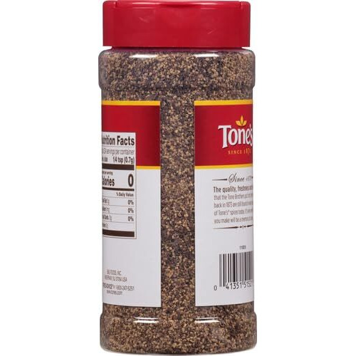Tone's Restaurant Black Pepper, 8.00 Ounce
