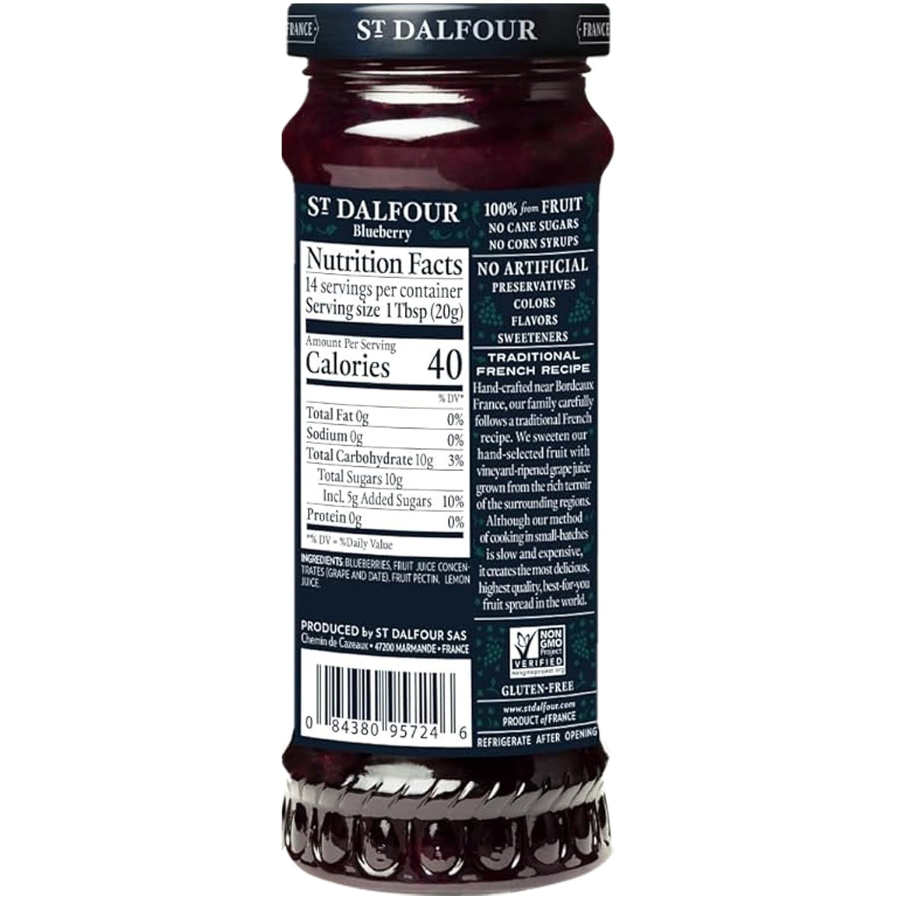 St. Dalfour Wild Blueberry Conserves - 10 Oz - 2 Pack