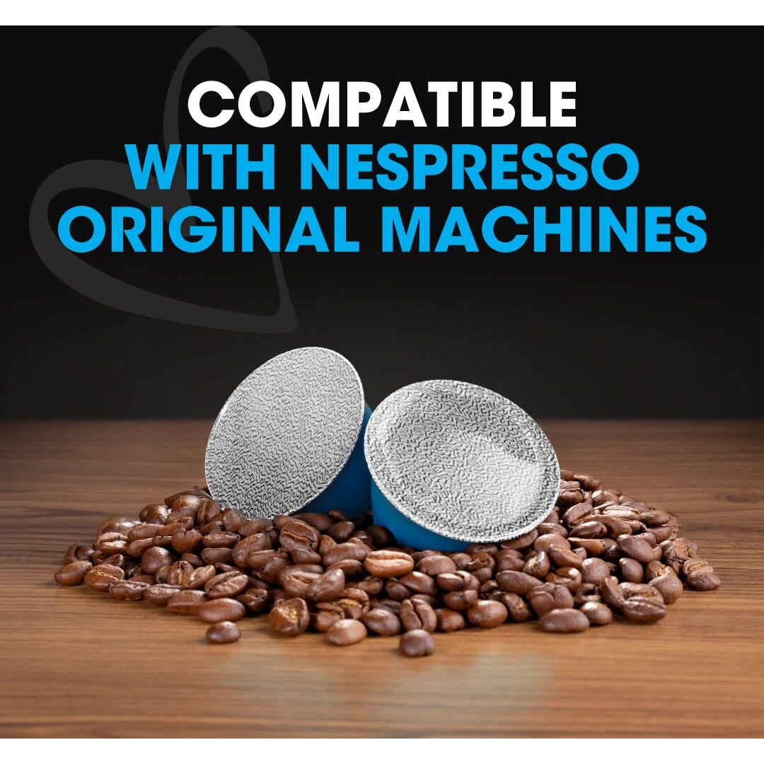 Delicitaly Pure Italian Food Italian Coffee Pods Compatible With Nespresso Original Machines, Italian Expresso Capsules (100 Decaffeinated Dek Regular Pods, 100 Count (Pack Of 1))