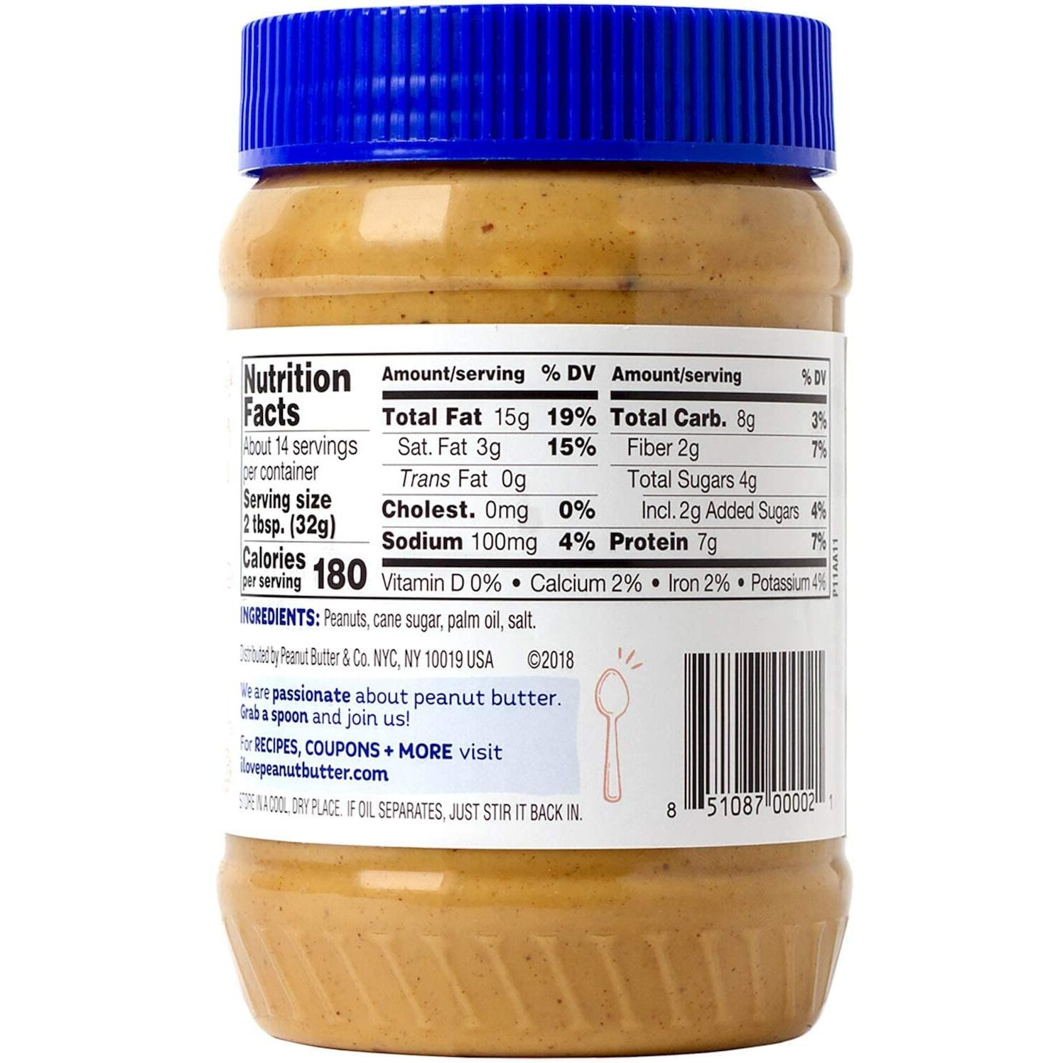 Peanut Butter & Co. Crunch Time Peanut Butter, Non-Gmo Project Verified, Gluten Free, Vegan, 16 Ounce (Pack Of 6)