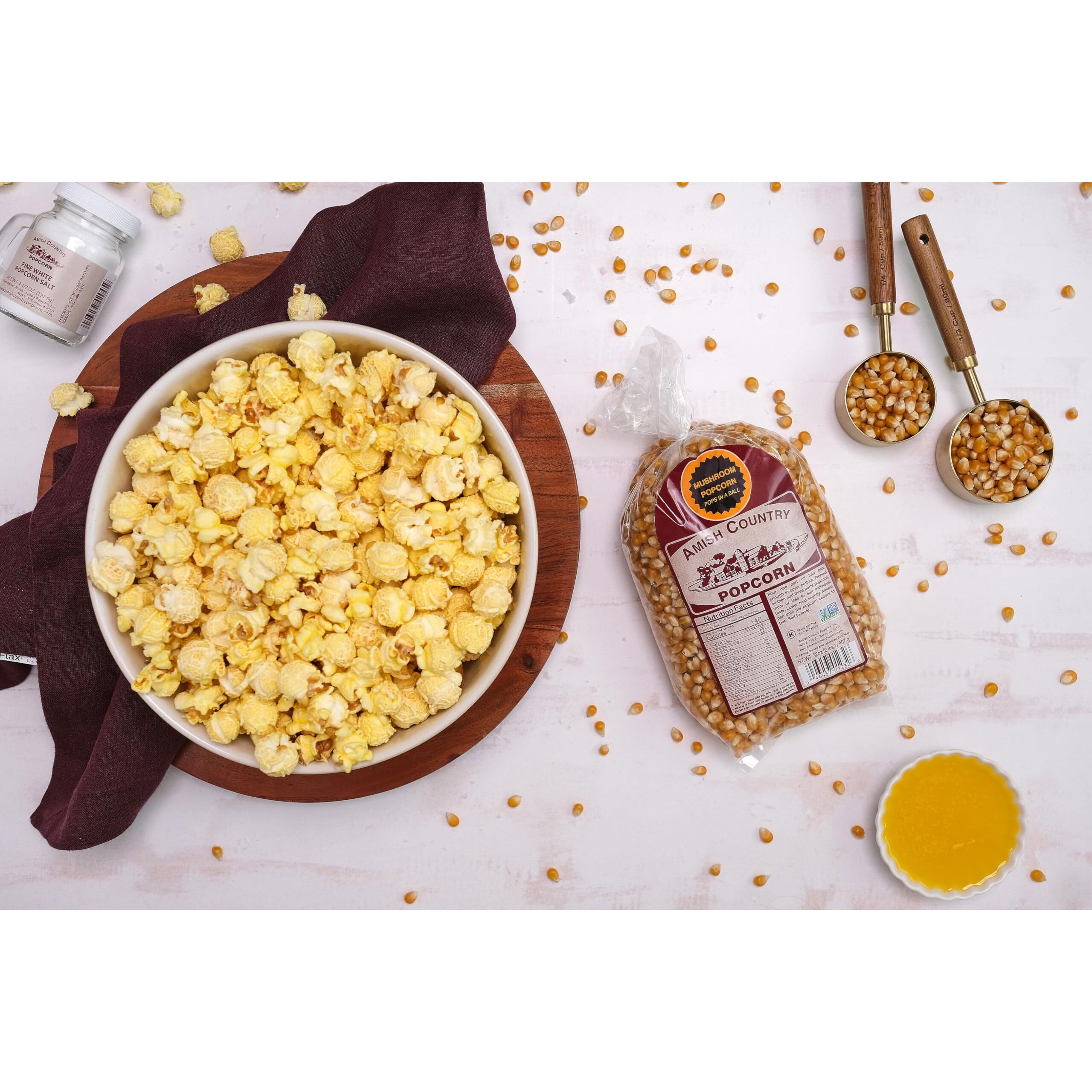 Amish Country Popcorn | 2 Lbs Bag | Mushroom Popcorn Kernels | Old Fashioned, Non-Gmo And Gluten Free (Mushroom - 2 Lbs Bag)