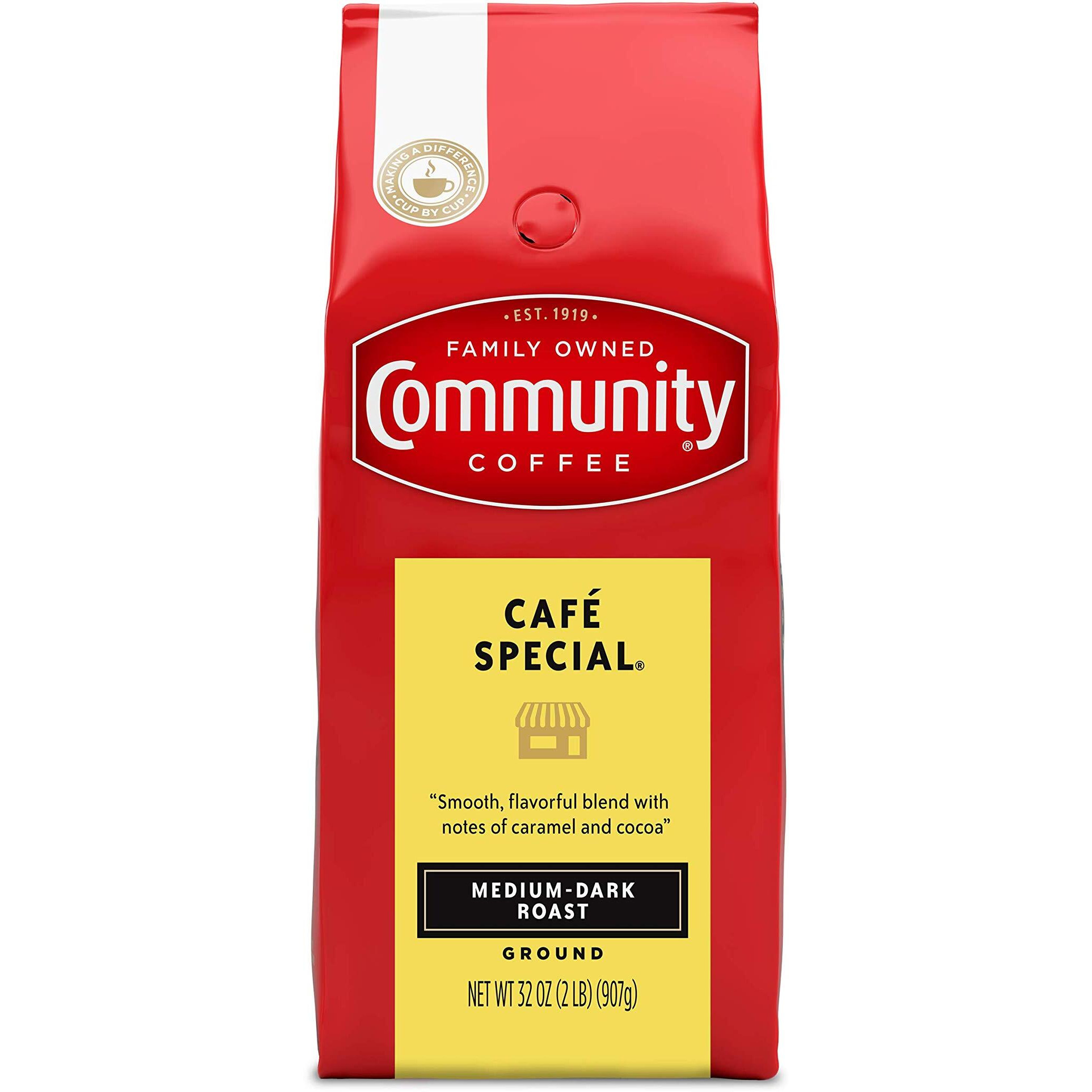 Community Coffee Caf   Special Medium Dark Roast Ground Coffee, 32 Ounce Bag
