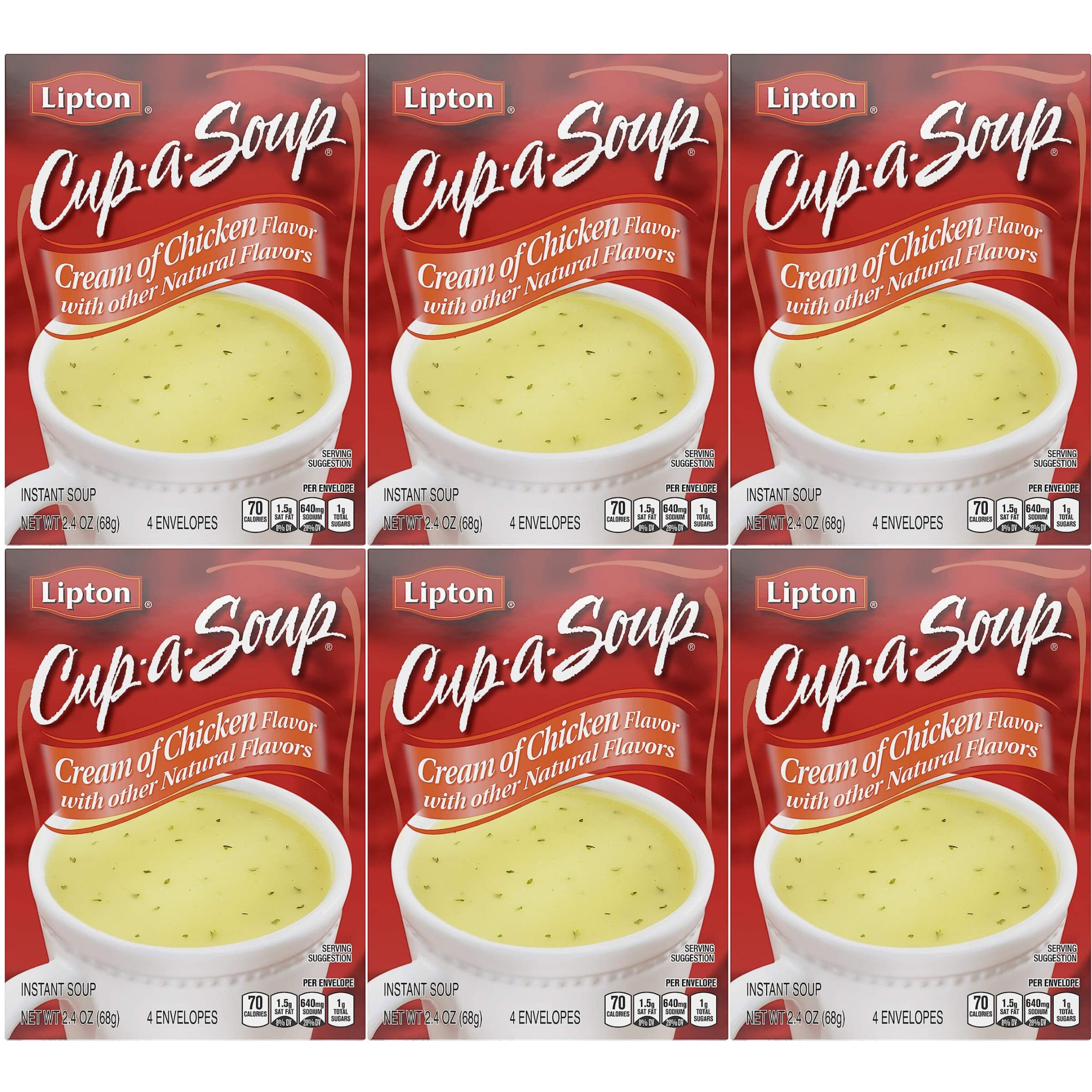 Lipton Cup-A-Soup Cream Of Chicken, 2.4 Ounce (Pack Of 6)