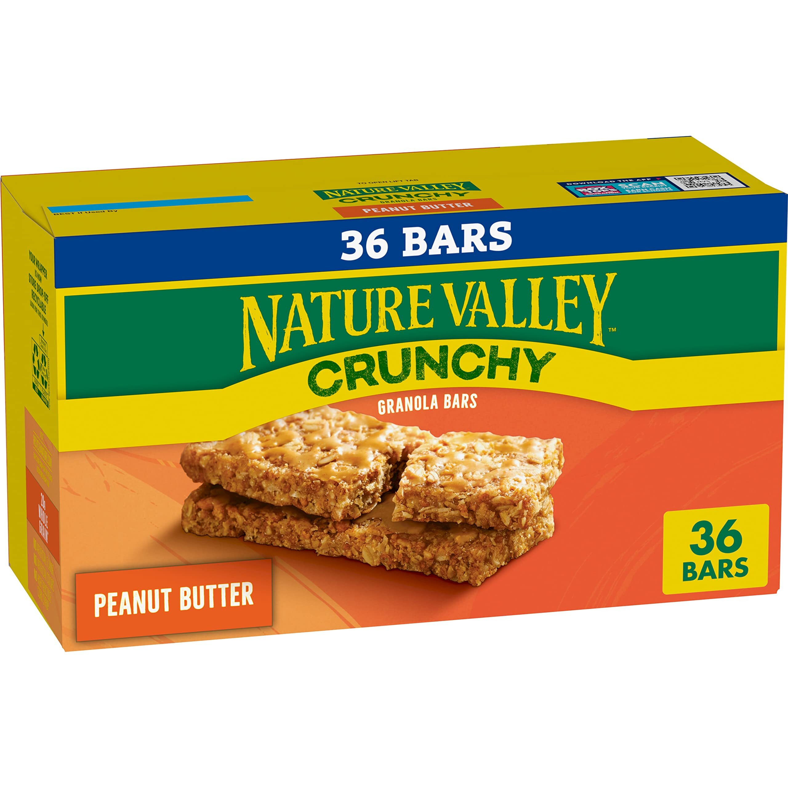 Nature Valley Crunchy Granola Bars, Peanut Butter, 1.49 Oz, 18 Ct, 36 Bars