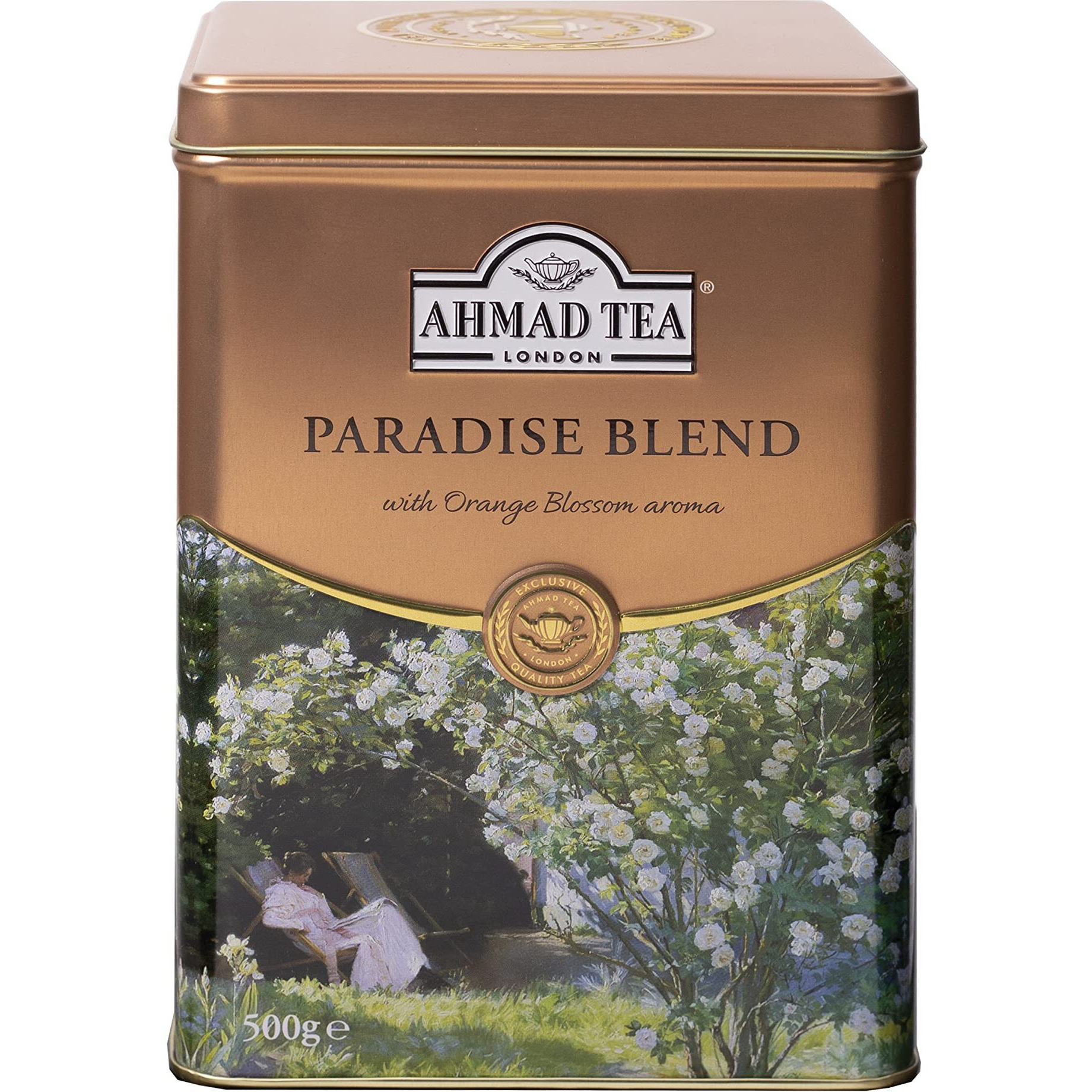 Ahmad Tea Paradise Blend, Premium Loose Leaf, Orange Blossom Black Tea, 500G. Naturally Caffeinated And Sugar Free
