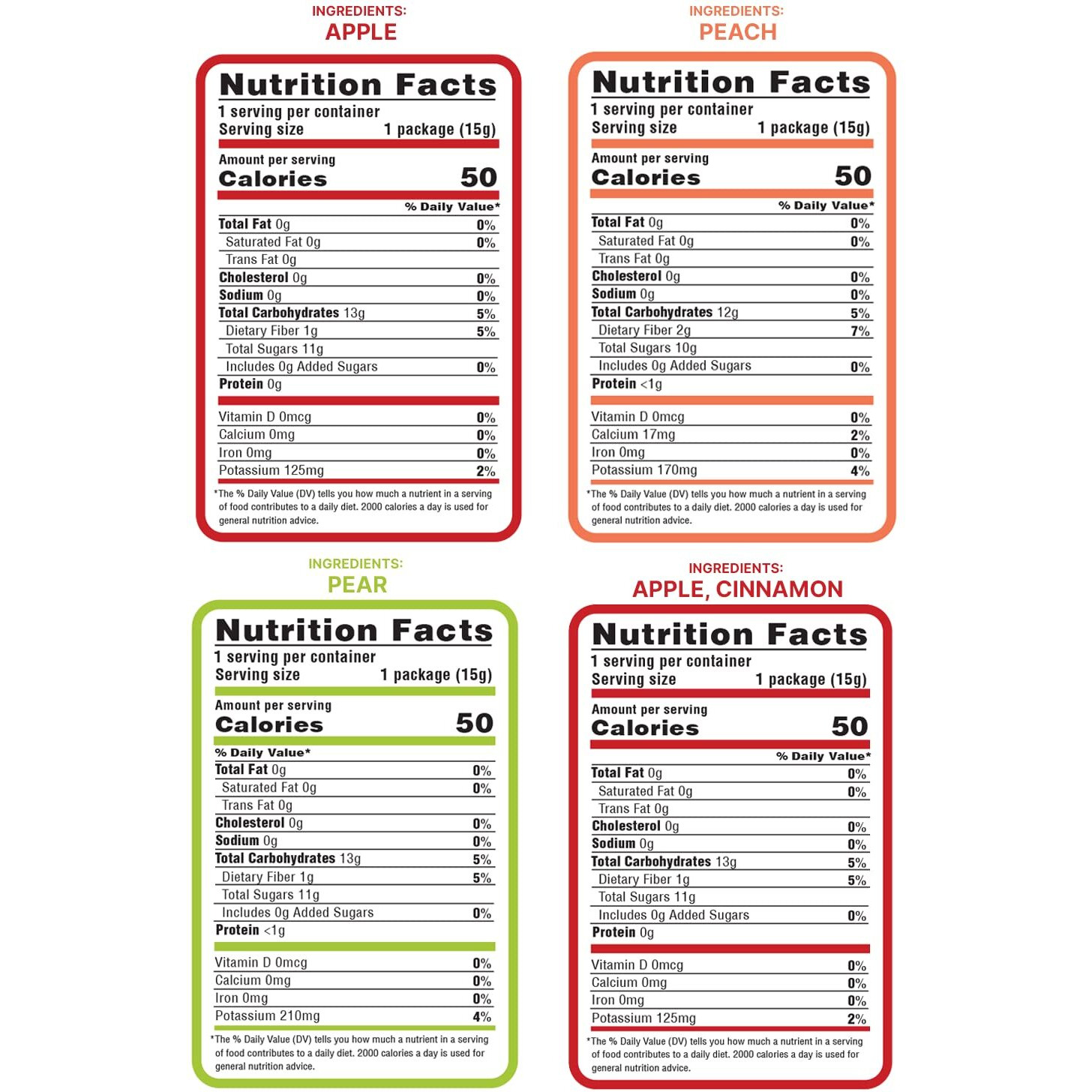 Nature's Turn Freeze-Dried Fruit Snacks, Orchard Variety Pack Of 16 (0.53 Oz Each)