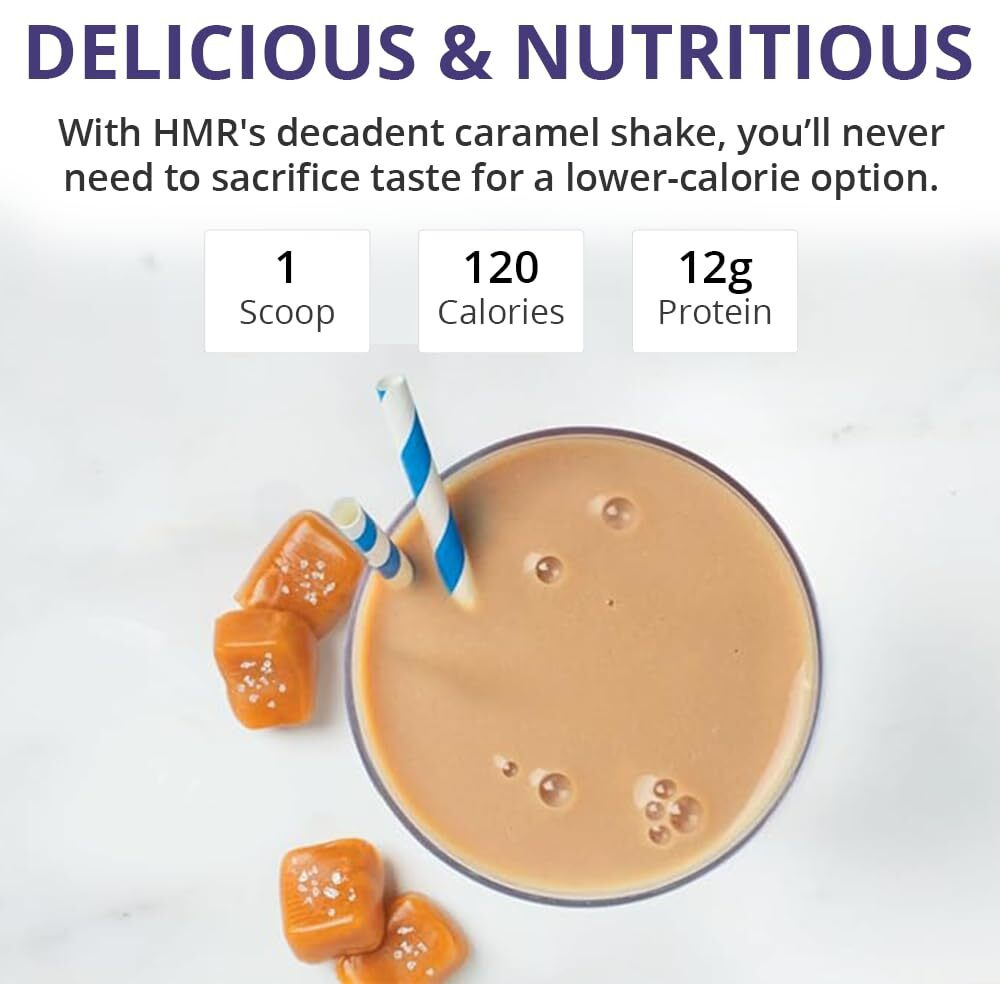 Hmr 120 Shake Meal Replacement Powder | Salted Caramel Shake Mix To Support Healthy Weight Loss | 12G Of Protein | Nutritional Drink | Low Calorie Food | 12 Servings