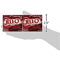 Jell-O Black Cherry Gelatin Mix (3 Oz Bags, Pack Of 24)