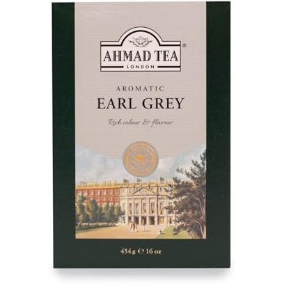 Ahmad Tea Black Tea, Earl Grey Aromatic Loose Leaf, 454G - Caffeinated And Sugar-Free