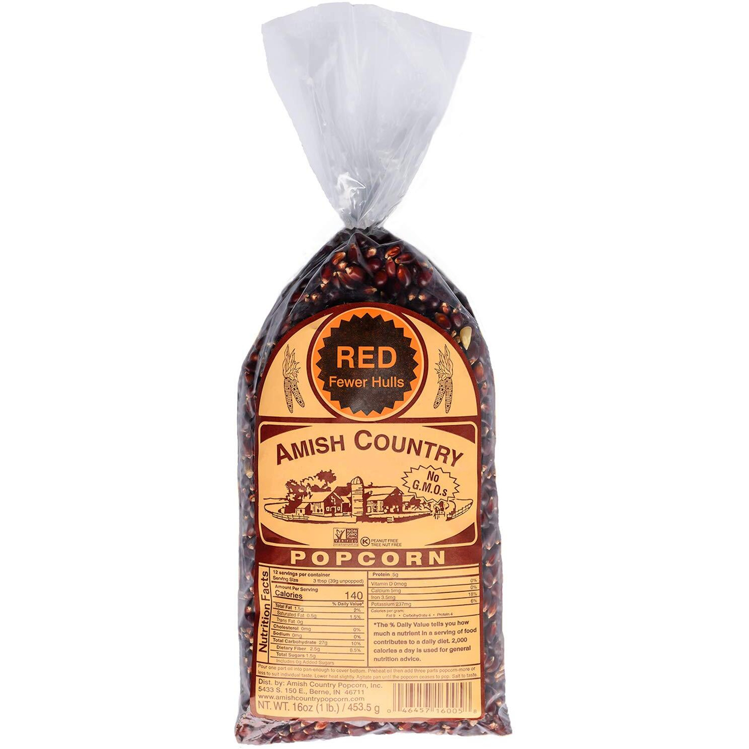 Amish Country Popcorn | 1 Lbs Bag | Red Popcorn Kernels | Old Fashioned, Non-Gmo And Gluten Free (Red - 1 Lbs Bag)