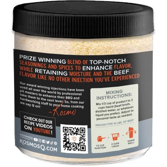 Kosmos Q Smoke House Reserve Blend Injection - Bbq Injection Marinade For Beef, Brisket & More - Bbq Seasoning Made In The Usa (Smoke House Blend)