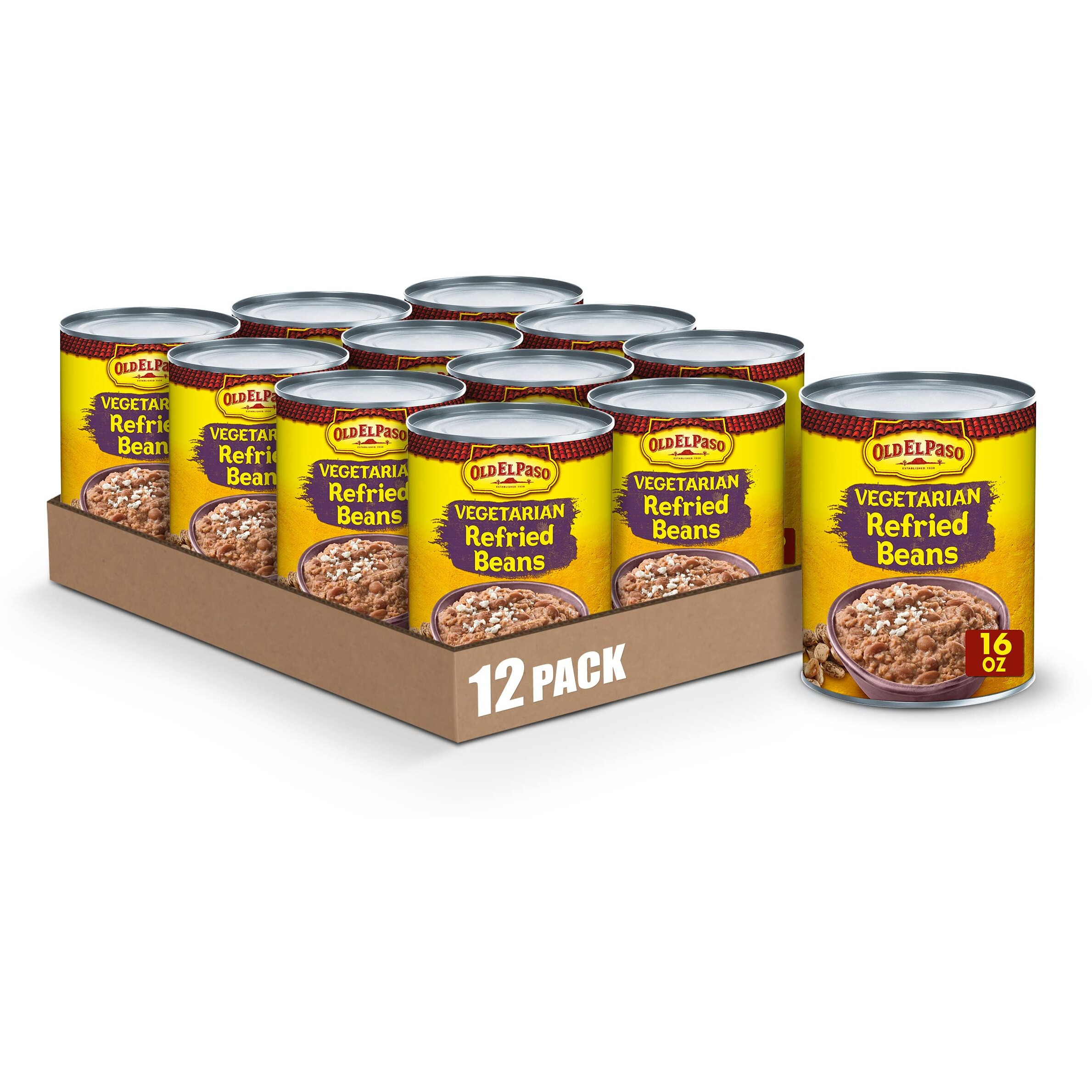 Old El Paso Vegetarian Refried Beans, 16 Oz. (Pack Of 12)