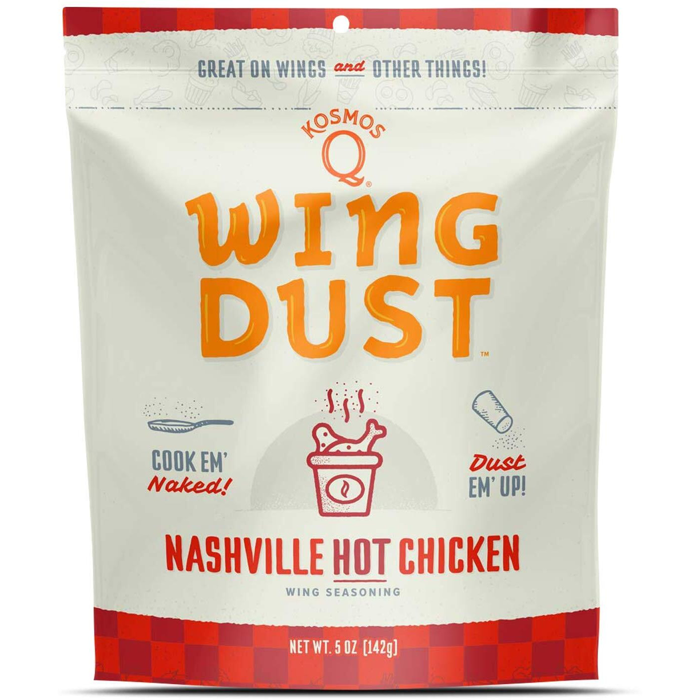 Kosmos Q Nashville Hot Wing Dust, Dry Bbq Rub Spice, 5 Ounces