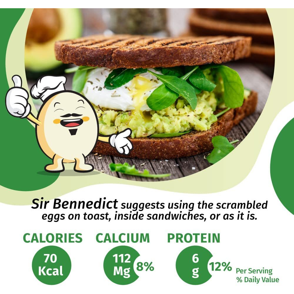 Eggylicious Egg Scramble Mix - Made W/ Hormones Free Whole Eggs/Protein Packed -Easy & Delicious Breakfast - Ideal For Outdoors/Camping/Backpacking - Preservatives Free - Easy Storing 1 Lb Jar