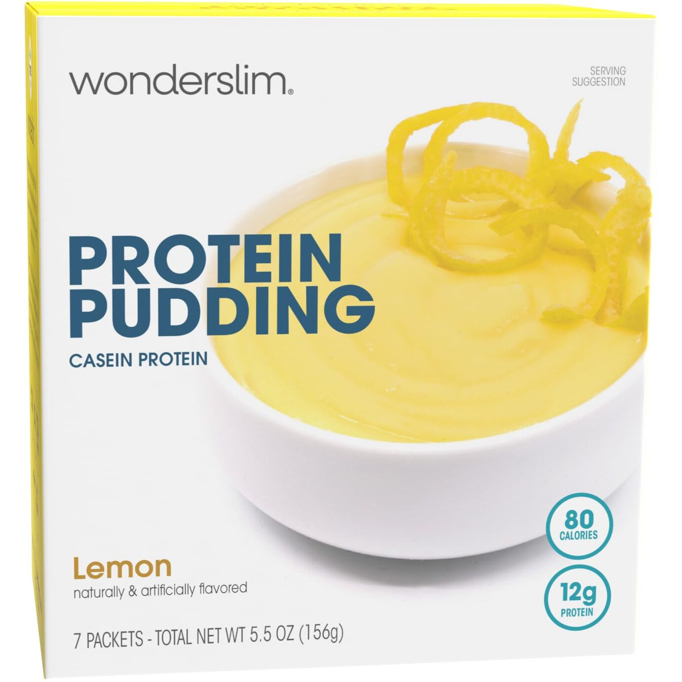 Wonderslim Protein Pudding, Lemon, 12G Protein, Gluten Free (7Ct)