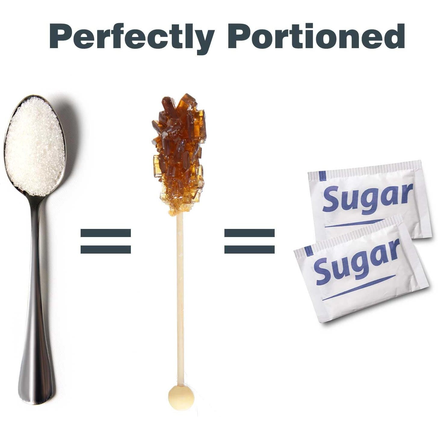 Brown Sugar Sticks Individually Wrapped Perfect For Coffee Tea And Drinks, Barista Swizzle Sticks And Rock Candy Crystals, 25 Pieces