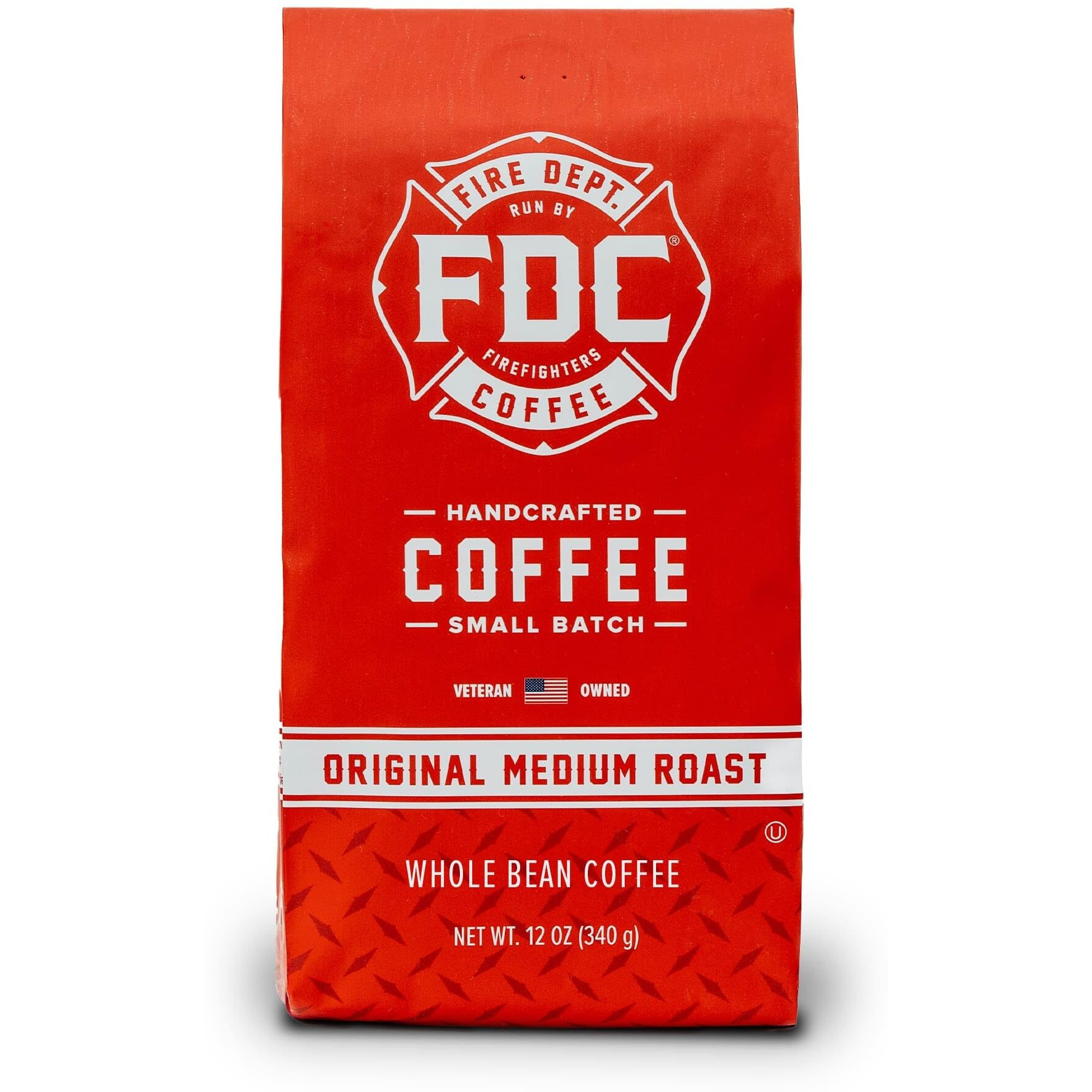 Fire Department Coffee - Gives Back To Firefighters - Balanced & Smooth Original Medium Roast Coffee Beans - Roasted In The Usa - Premium Whole Bean Coffee - Veteran Owned -12 Oz