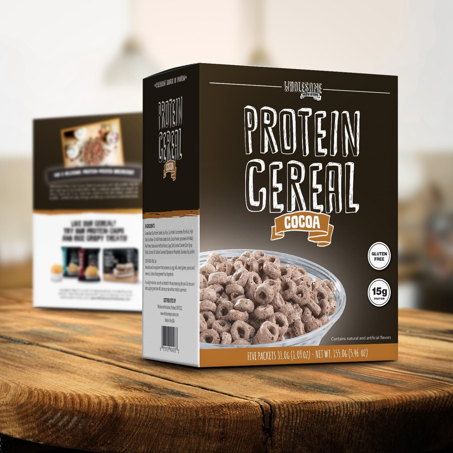 Protein Cereal, Low Carb Cereal, High Protein Cereal, 15G Protein, 5G Net Carbs, High Performance Cereal, 5 Individual Macro-Controlled Packages (Cocoa)