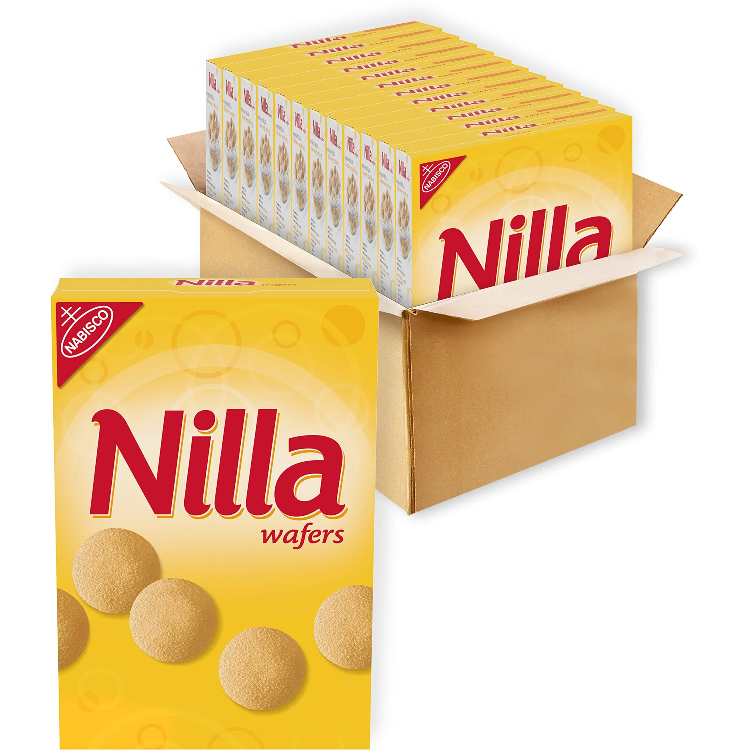 Nilla Wafers Cookies, Vanilla Wafers, 12 - 11 Oz Boxes