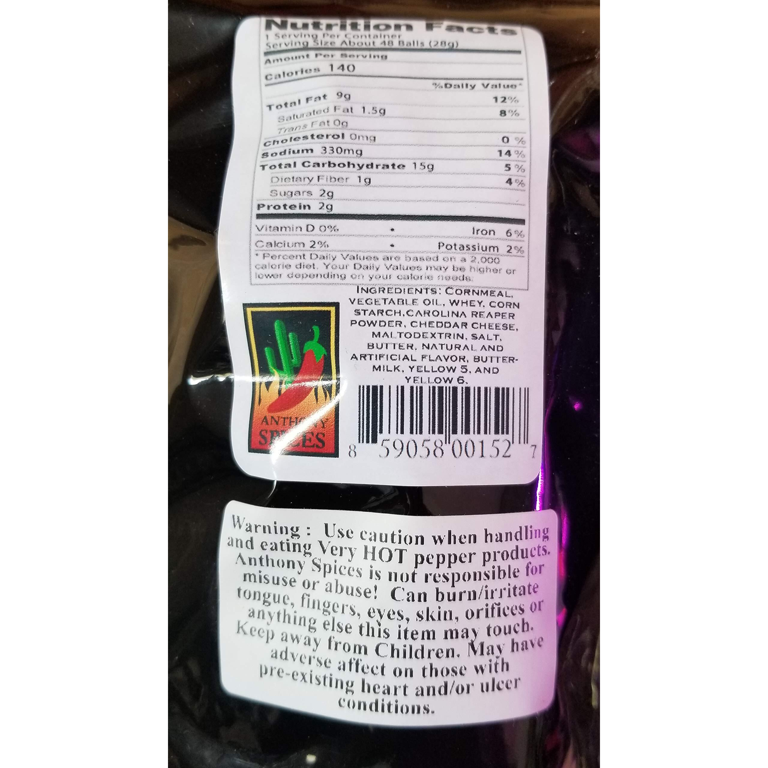 Anthony Spices - Carolina Reaper Cheese Balls (Extremely Hot Cheese Balls)