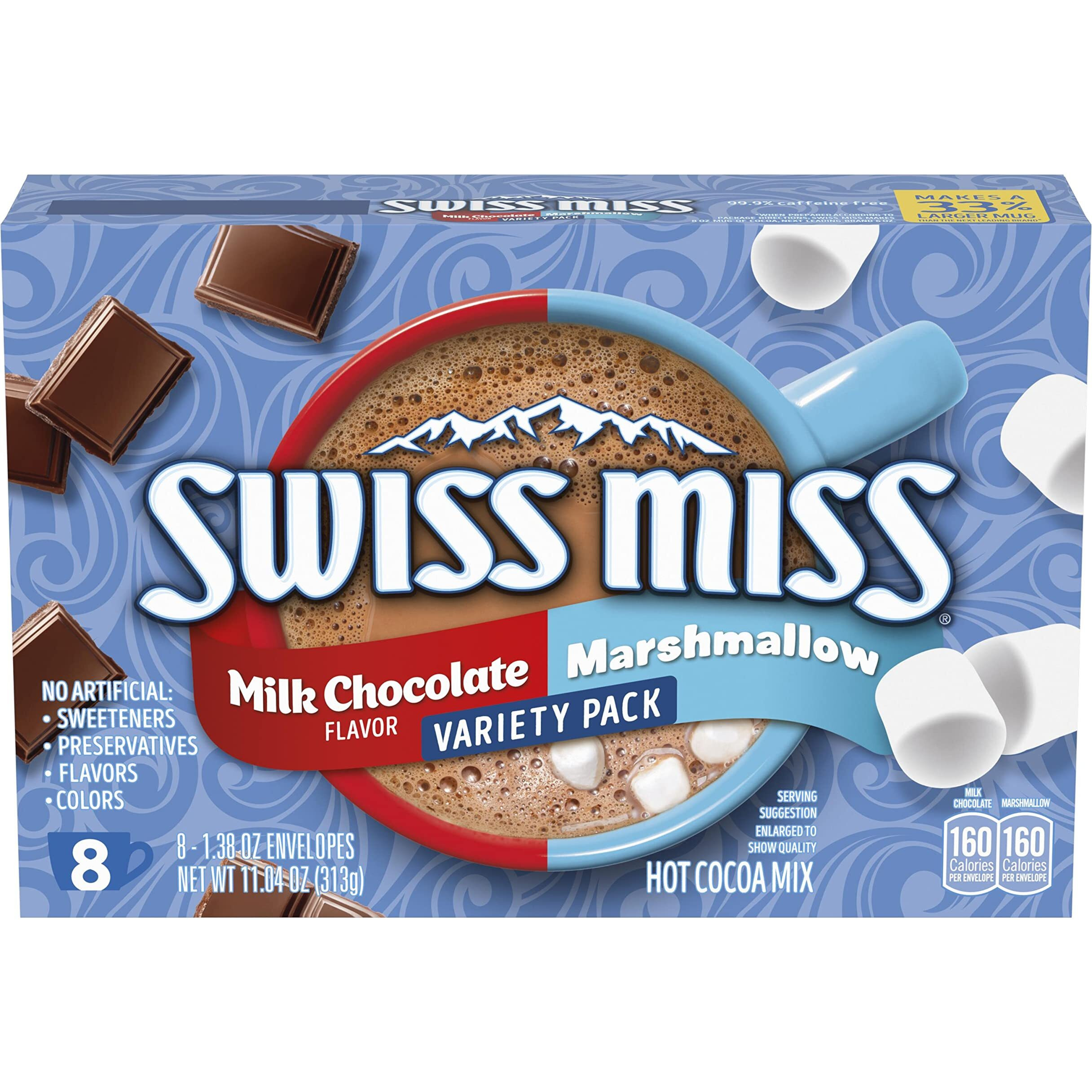 Swiss Miss Variety Pack Hot Cocoa Mix, 8 Count 11.04 Oz 12-Pack