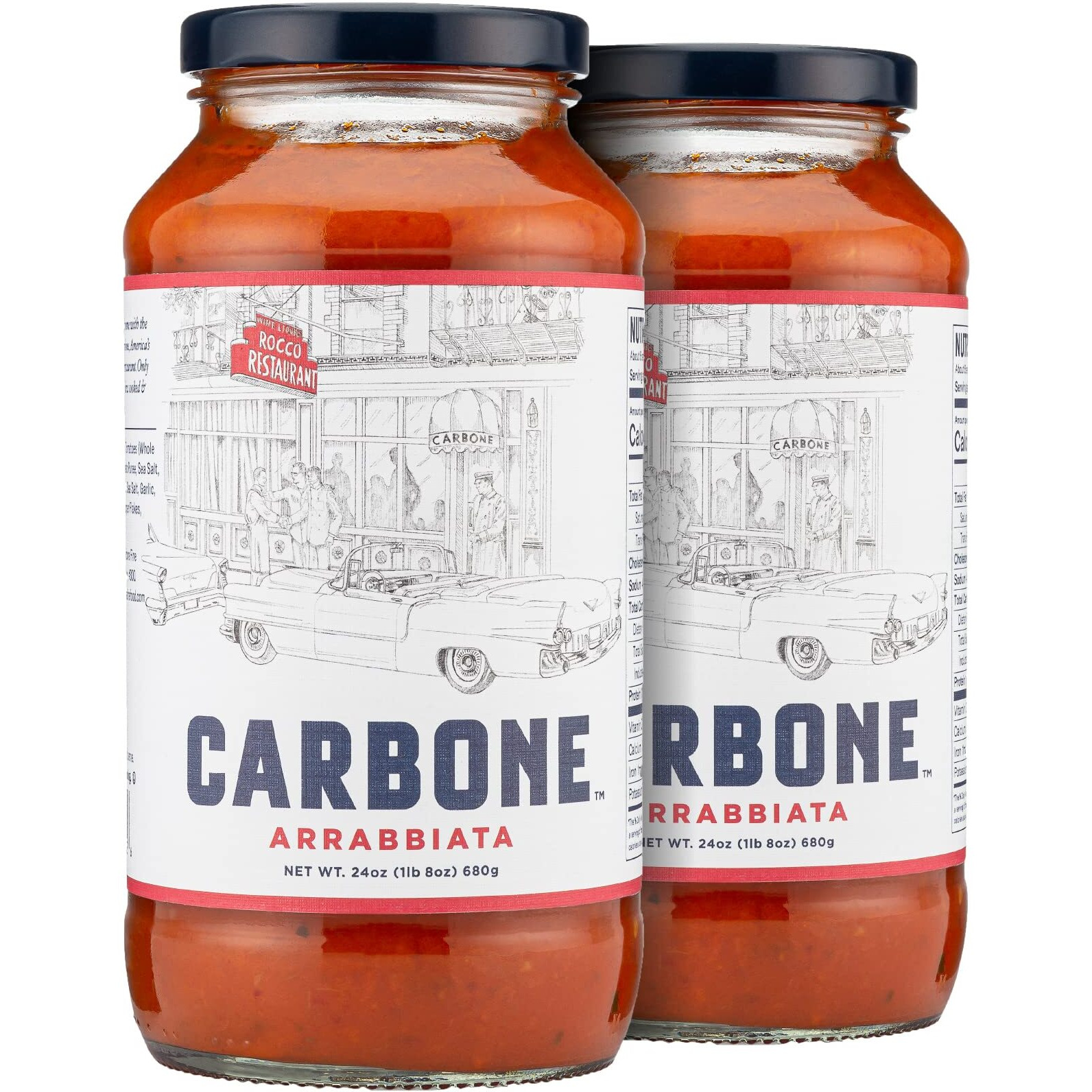 Carbone Arrabbiata Pasta Sauce | Tomato Sauce Made With Fresh & All-Natural Ingredients | Non Gmo, Vegan, Gluten Free, Low Carb Pasta Sauce, 24 Fl Oz (Pack Of 2)