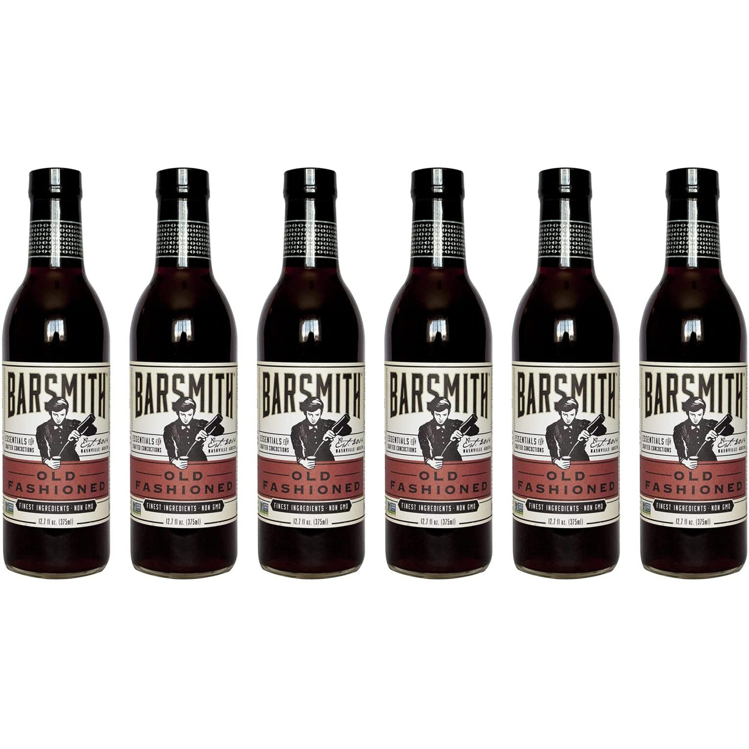 Barsmith Bar Essentials Old Fashioned Mix With Cherry, Citrus & Bitters, 12.7-Oz. Bottle, Pack Of 6