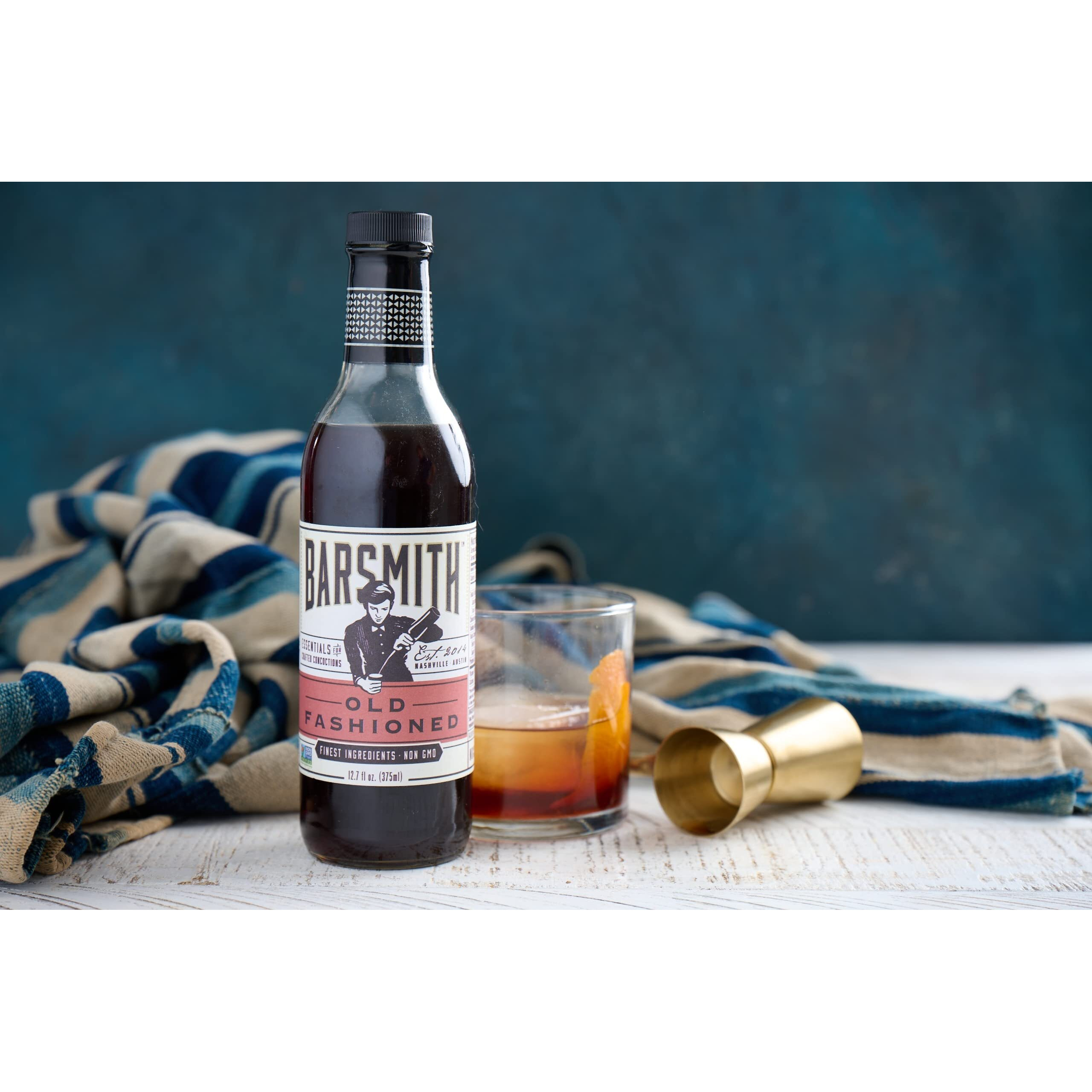 Barsmith Bar Essentials Old Fashioned Mix With Cherry, Citrus & Bitters, 12.7-Oz. Bottle, Pack Of 6