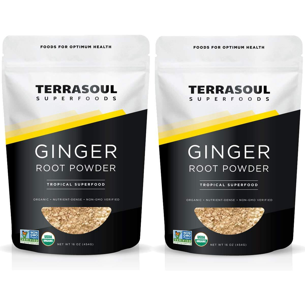 Terrasoul Superfoods Organic Ginger Powder, 2 Lbs (2 Pack) - Lab-Tested | Raw | Potent Spicy Flavor