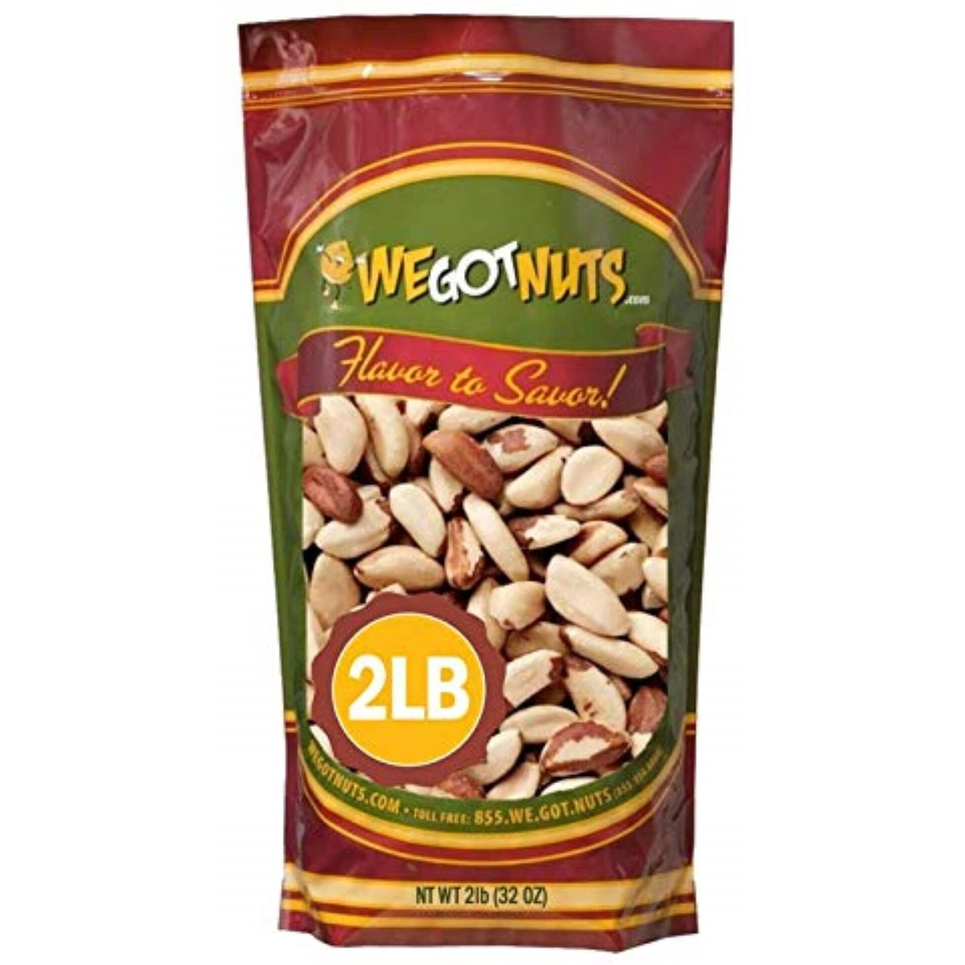 Brazil Nuts - 2 Pounds, Shelled, Raw, Natural, No Preservatives Added, No Ppo, 100 Percent Natural We Got Nuts
