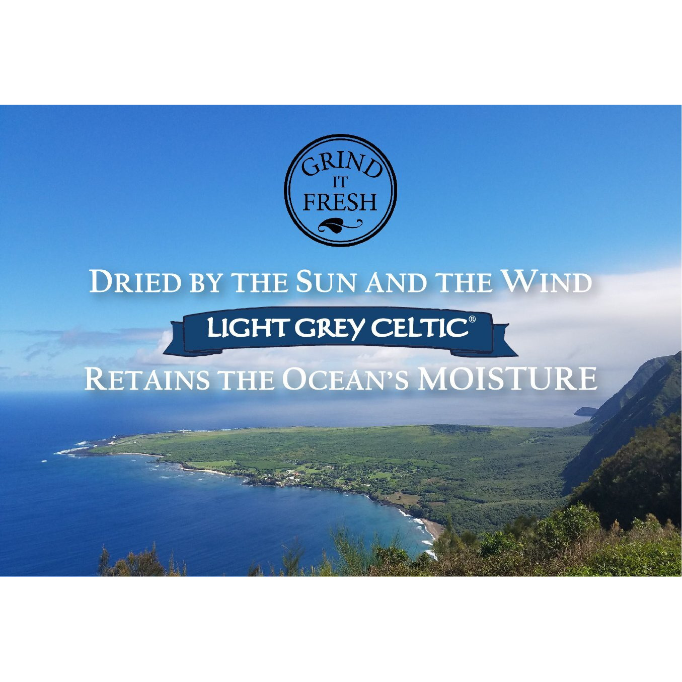Light Grey Celtic Sea Salt Mini Grinder, 1.8 Ounces