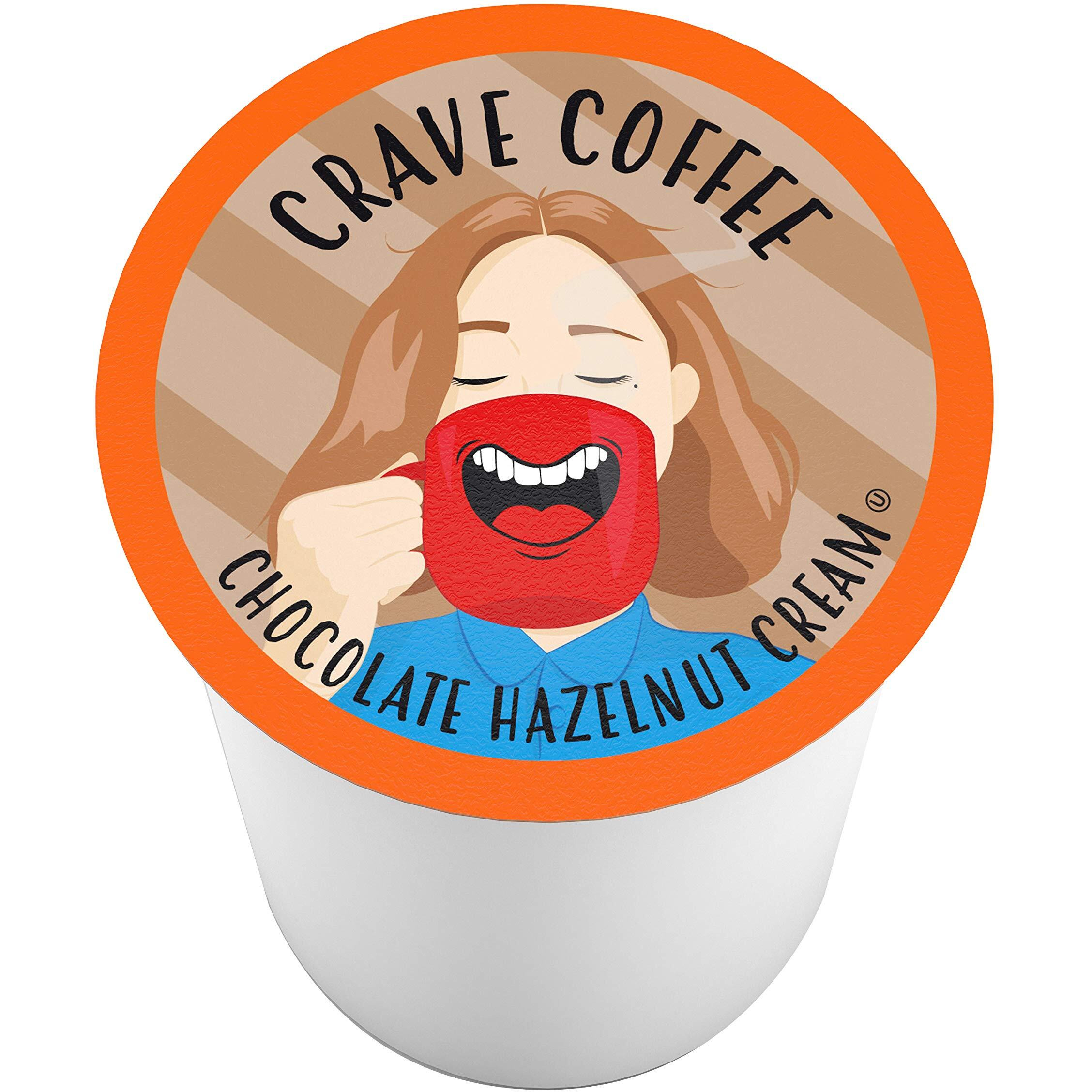 Crave Beverages Chocolate Hazelnut Creme Coffee Pods For Keurig K Cup Brewers, 40 Count